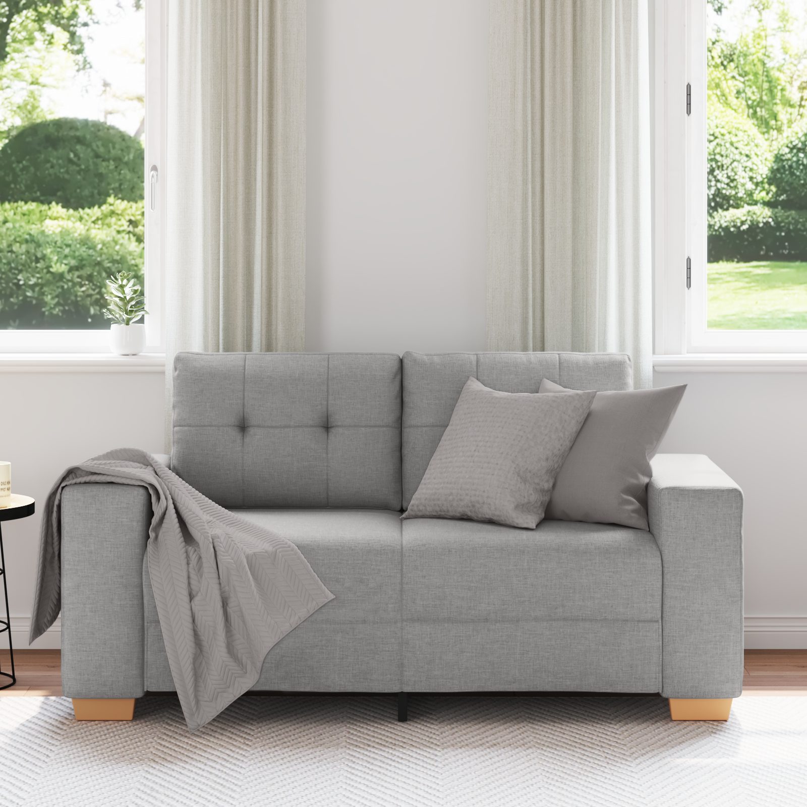 vidaXL Sofa Sofa 2-Sitzer Wolkengrau 120 günstig online kaufen