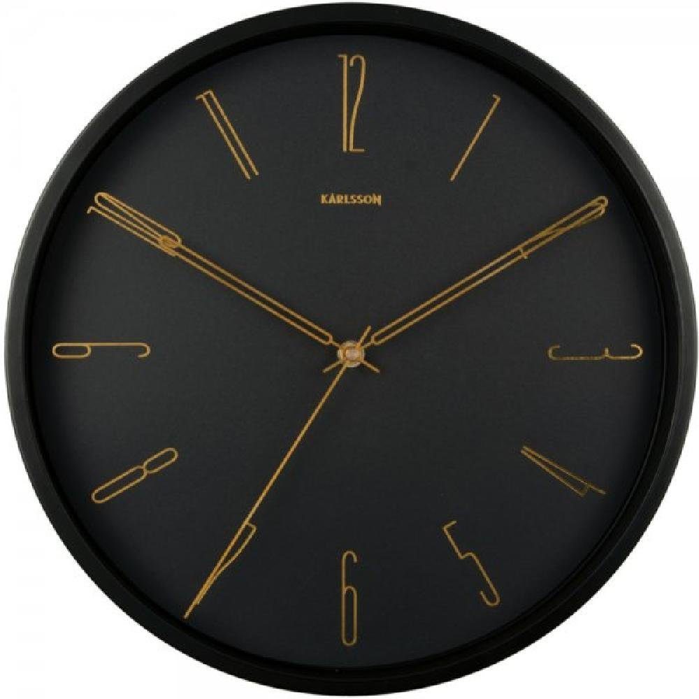 Karlsson Uhr Wanduhr Belle Numbers Metal Black