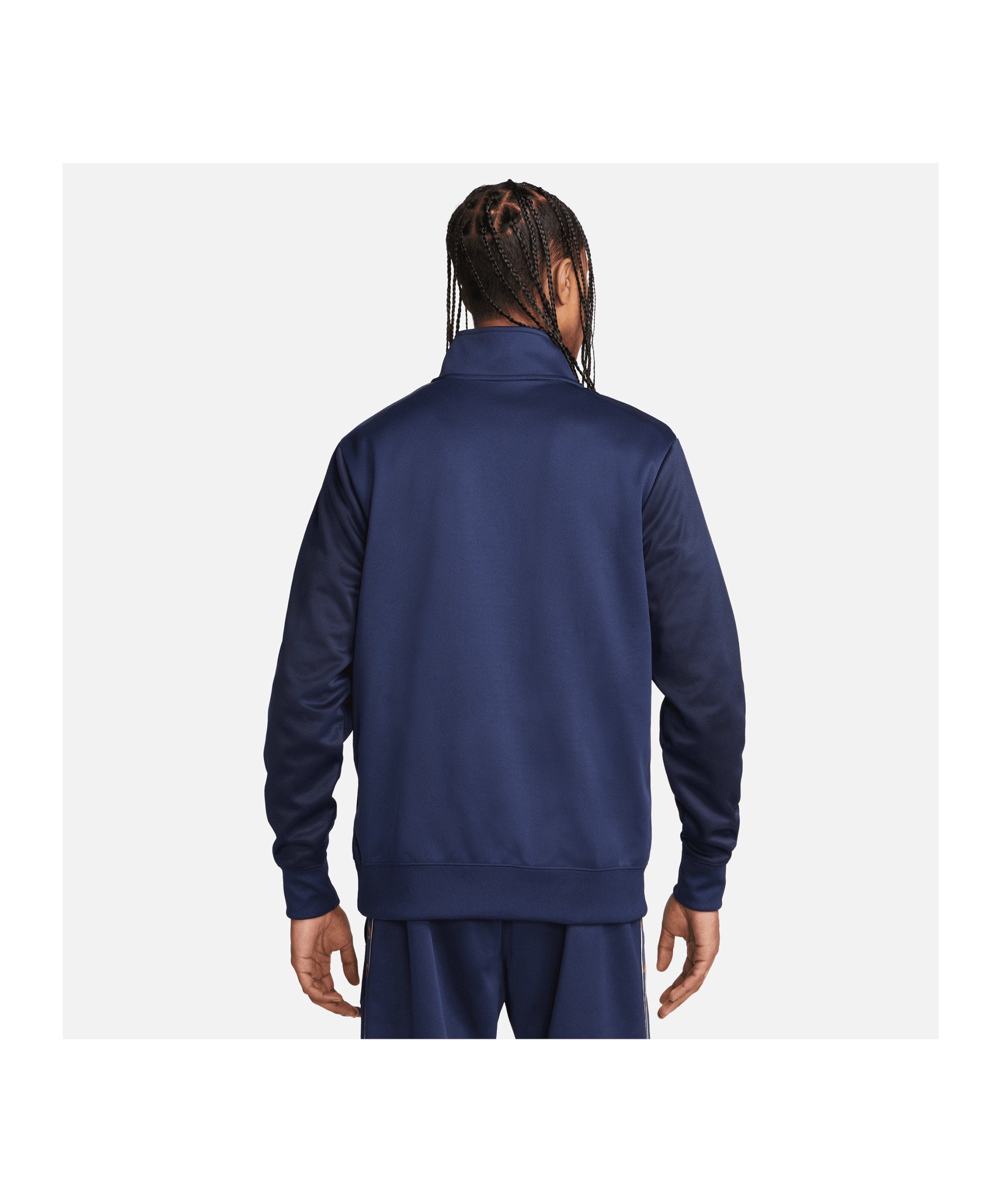 Nike blaublaurot Sweatshirt Sportswear Sweatshirt Repeat HalfZip