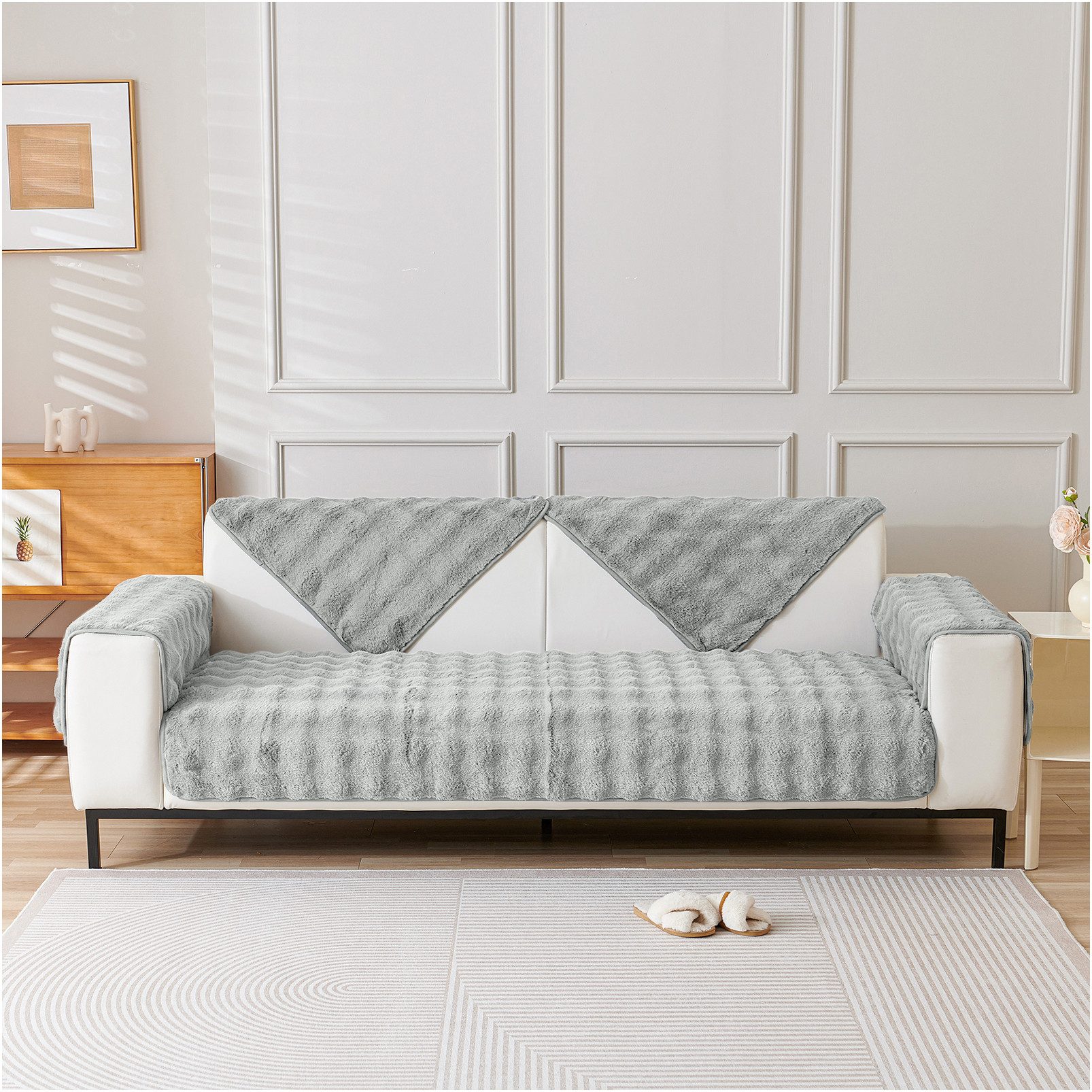 Sunicol Sofabezug Plüsch Dick Sofa Sitzkissenbezug, Couchbezug, Antirutsch, günstig online kaufen