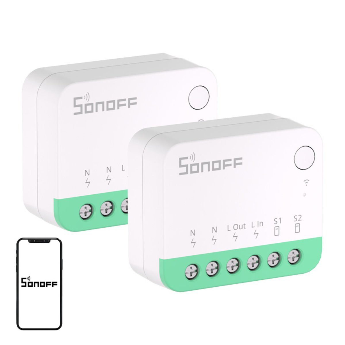 Sonoff SONOFF MINIR4M (Extreme) Matter Switch, 2er-Pack Smart-Home-Zubehör