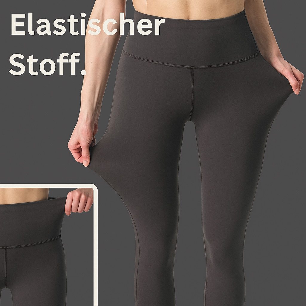 Frentree Leggings mit Taschen für Damen, Lange Sporthose, (High Waist, Yogaleggings in vielen Farben) Laufhose mit hohem Komfort