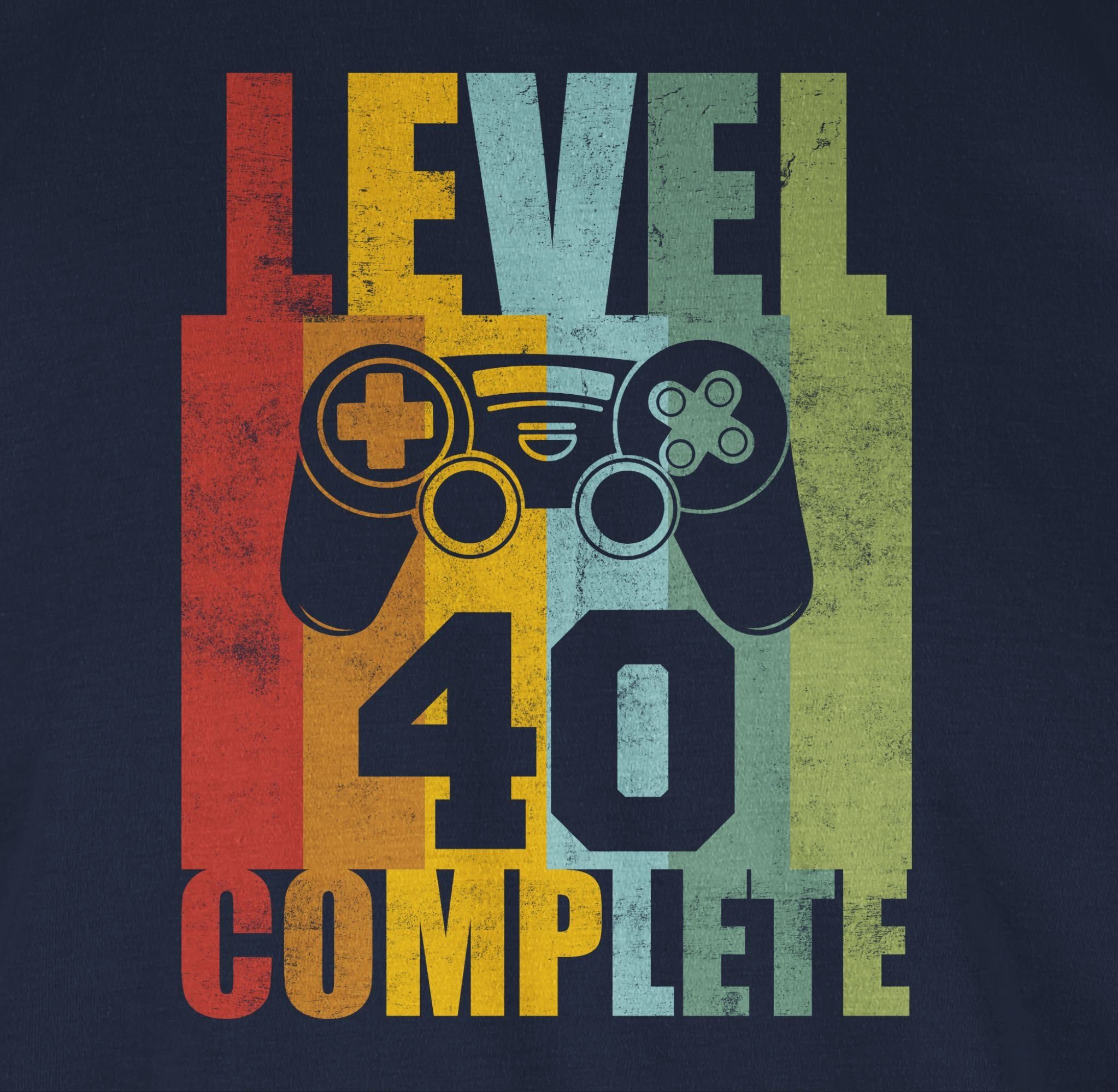 Shirtracer T-Shirt Level 40 complete Vintage 40. Geburtstag