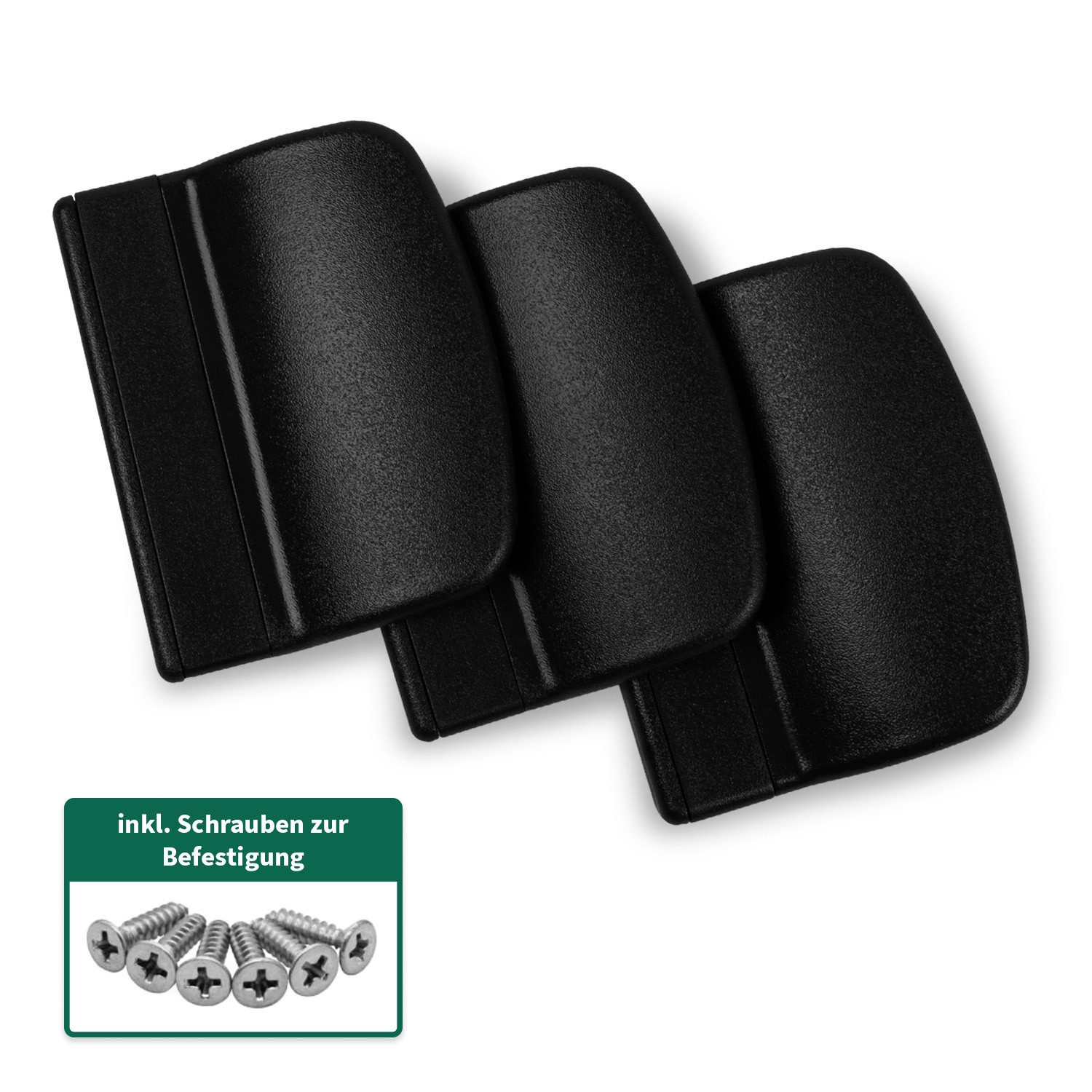 Silisto Türgriff Balkontürgriff Kunststoff schwarz 3 St. inkl. Schrauben günstig online kaufen