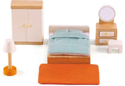 Hape Puppenhausmöbel Holzspielzeug, Schlafzimmer, FSC®- schützt Wald - weltweit