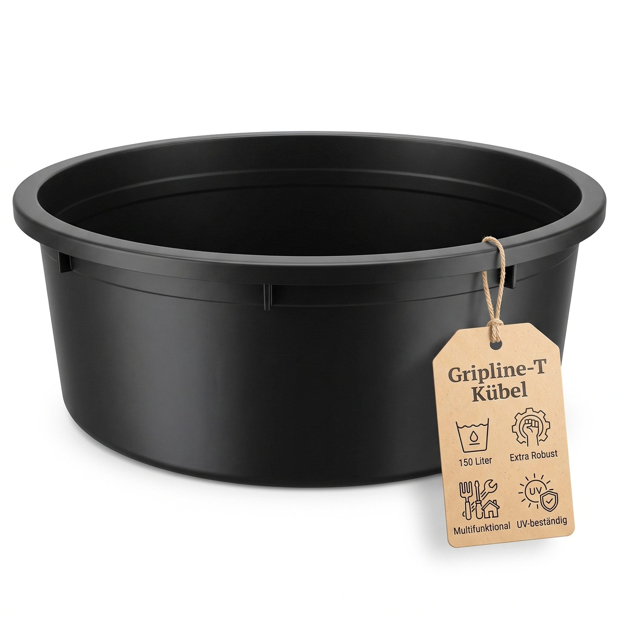 BigDean Blumentopf Kübel 88cm Durchmesser 150 L Hundebad Miniteich oder Pflanztopf (1 St), Made in Europe, UV- beständig, Witterungsbeständig