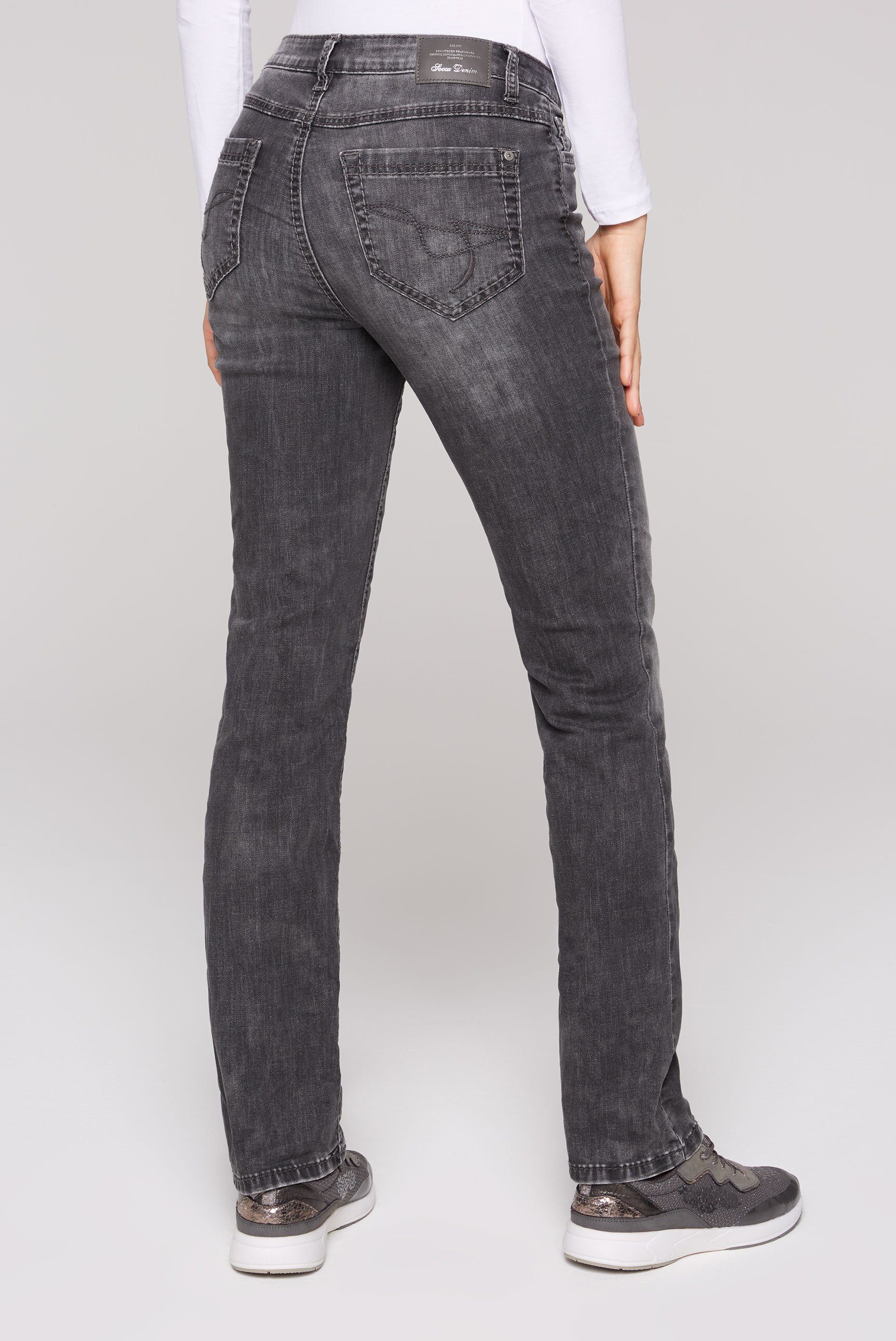 SOCCX Regular-fit-Jeans mit breiten Nähten