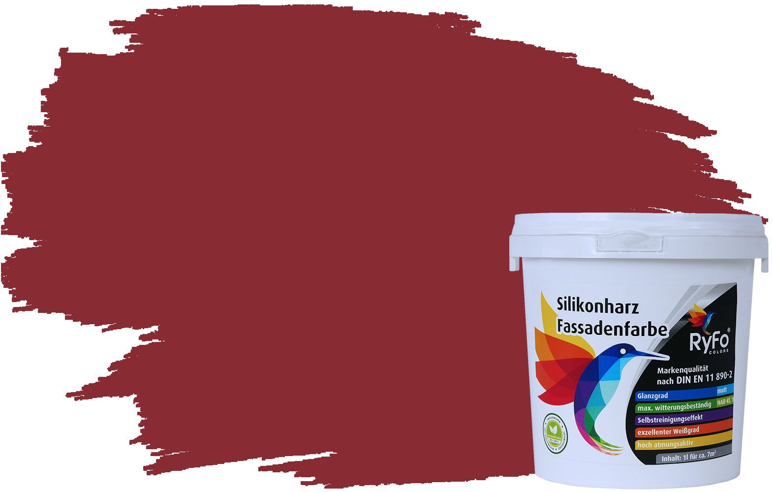 RyFo Colors Fassadenfarbe RyFo Colors Silikonharz Fassadenfarbe Lotuseffekt Trend Violettöne, Wasserabweisend, diffusionsfähig, schützt vor Schmutz, UV-beständig