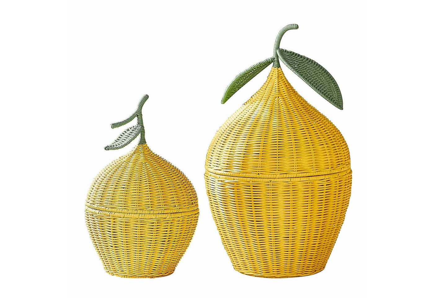Mirabeau Dekokorb Zitronenkorb 2er Set Aelindria gelb/grün (2er Set, 2er Set)