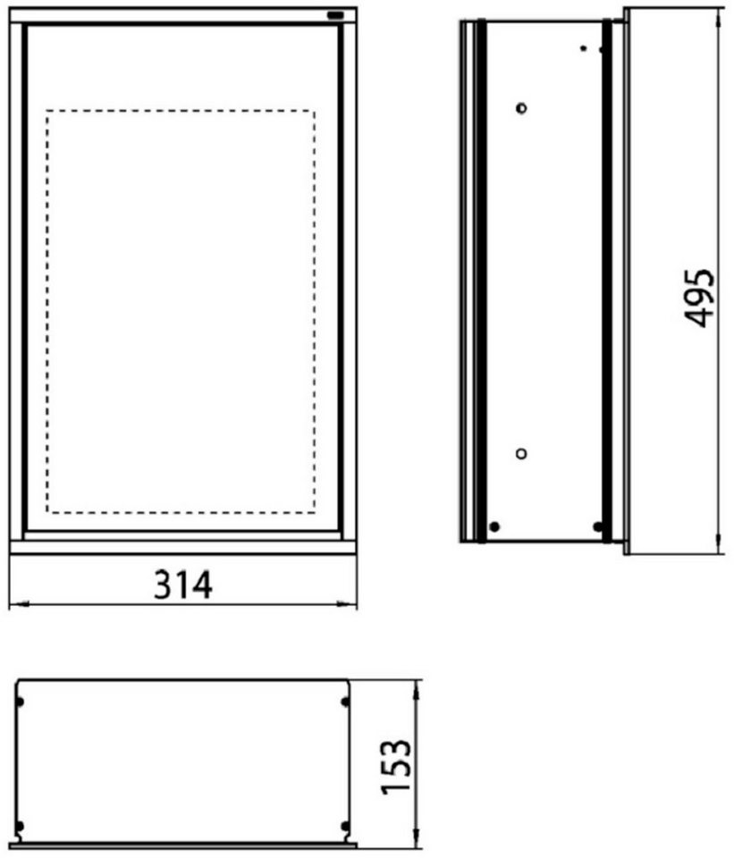 Emco Schrankmodule »Asis 300 Abfallsammler-Modul Unterputz« alu/optiwhite (495 mm)-kaufen