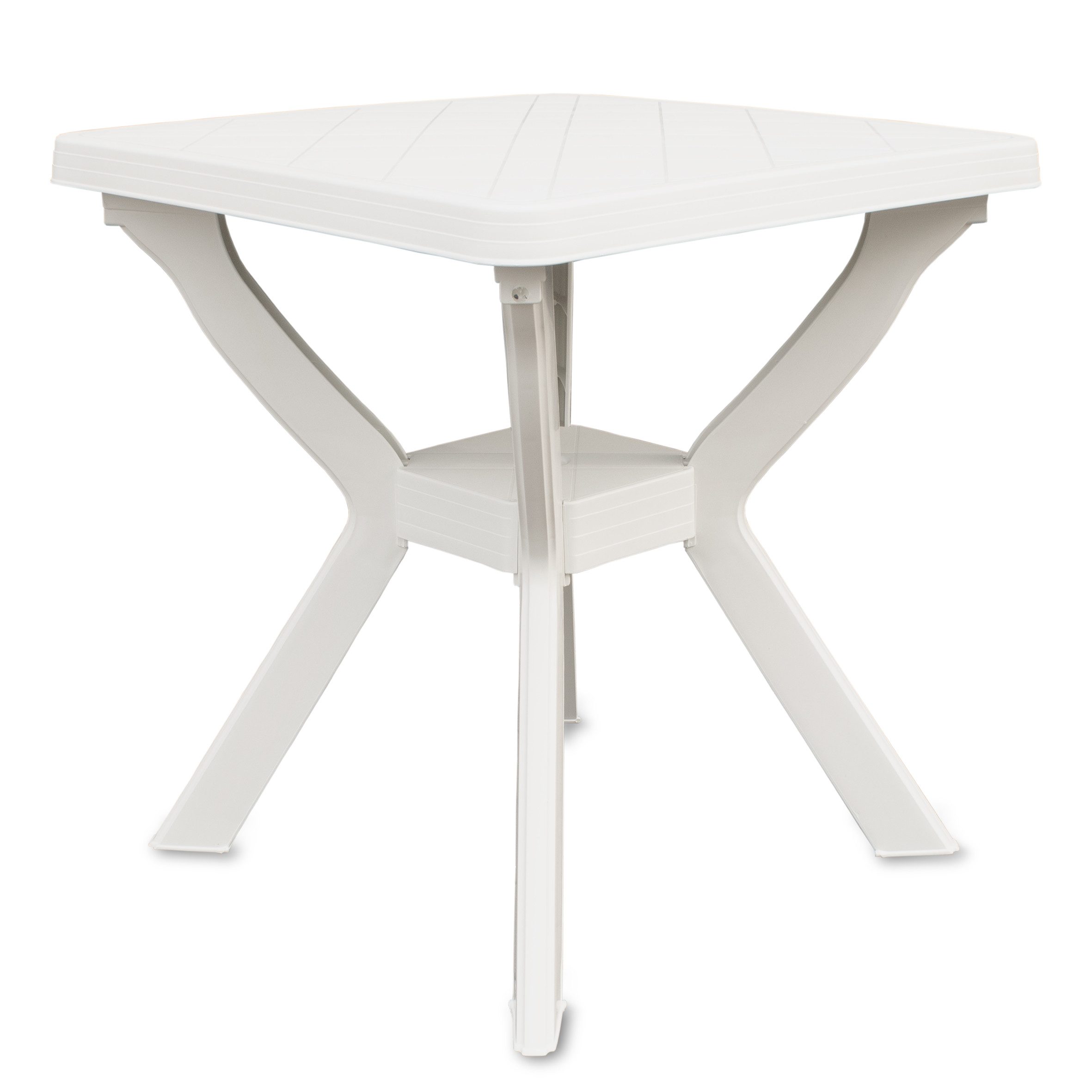 Spetebo Gartentisch Kunststoff Outdor Tisch quadratisch 70 cm (Anzahl, 1-St., Stück), mit modernem X-Gestell