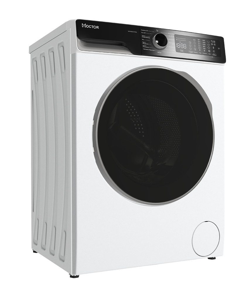MOCTOR Waschmaschine Serie 9 WM9007AW, 7 kg, 1400 U/min, WiFi, Dampffunktion, Aquaswich, Boomeranggehäuse