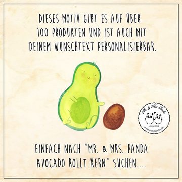 Mr. & Mrs. Panda Tragetasche Avocado Kern rollt - Schwarz - Geschenk, Veggie, erstes Kind, Beutel, (1-tlg), Cross Stitching Griffe