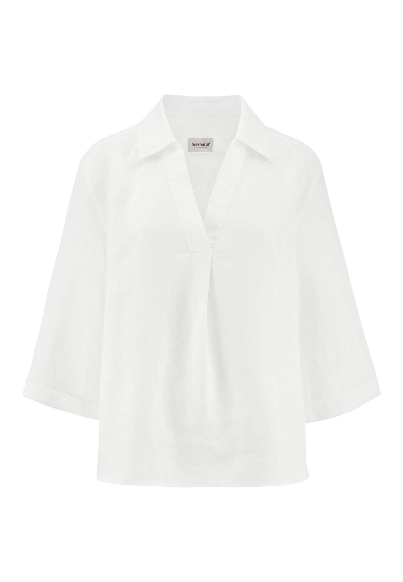 Hessnatur Klassische Bluse aus reinem Leinen (1-tlg)