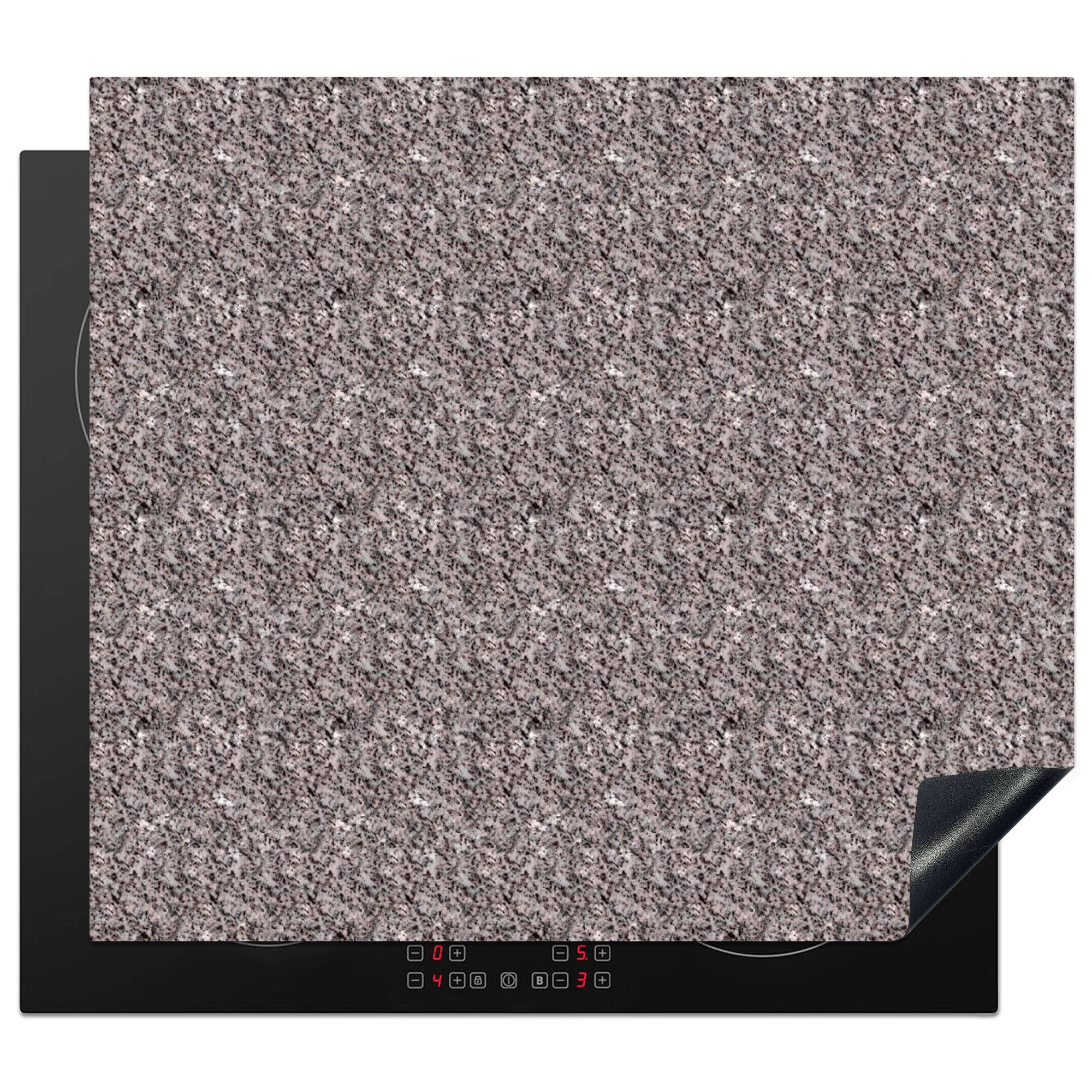 MuchoWow Herdblende-/Abdeckplatte Granit - Muster - Textur, Vinyl, (1 tlg), 58x51 cm, Küchen Dekoration für Induktionsherd, Induktionskochfeld