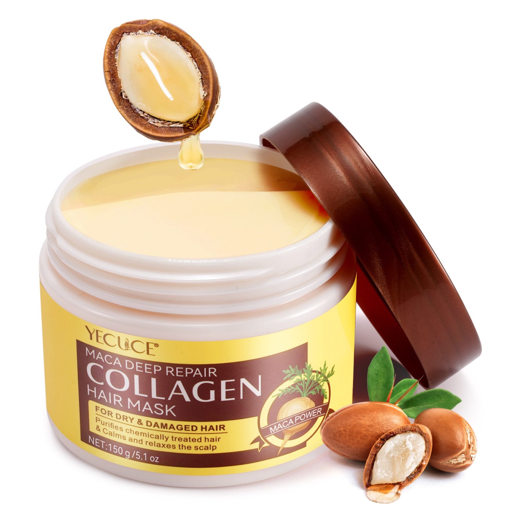 ALIVER Haarmaske Kollagen Haarkur Tiefenpflege Tiefenreparatur Haarspülung für Haare, 1-tlg., Aliver, Haarmaske, Haarkur, Haarpflege