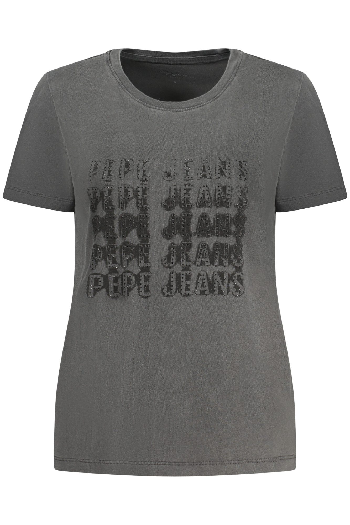 Pepe Jeans T-Shirt Schwarzes Damen Kurzarm-Shirt aus Bio-Baumwolle mit