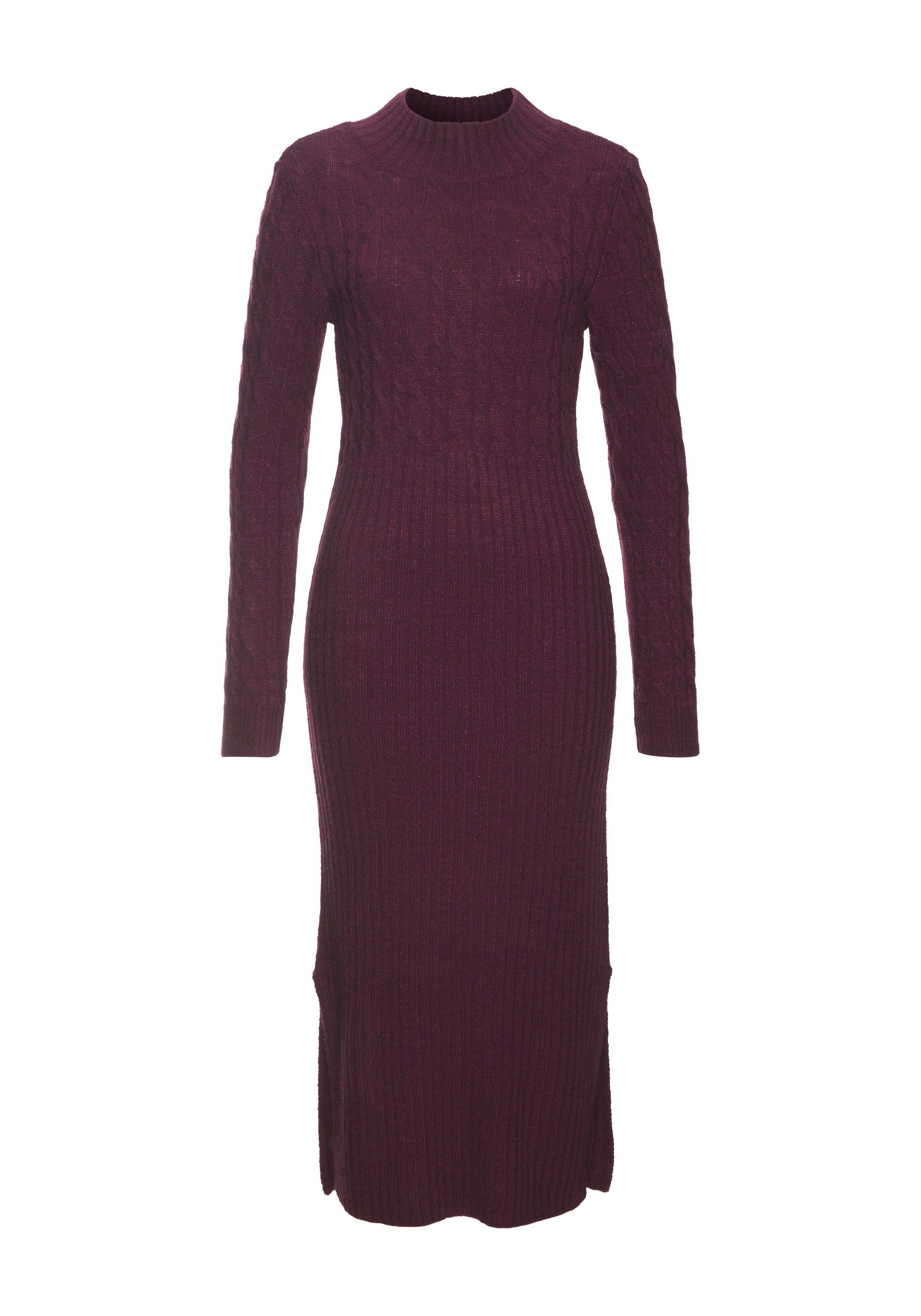 LASCANA Strickkleid mit Zopfmuster, figurbetont, Pulloverkleid, herbstlich günstig online kaufen