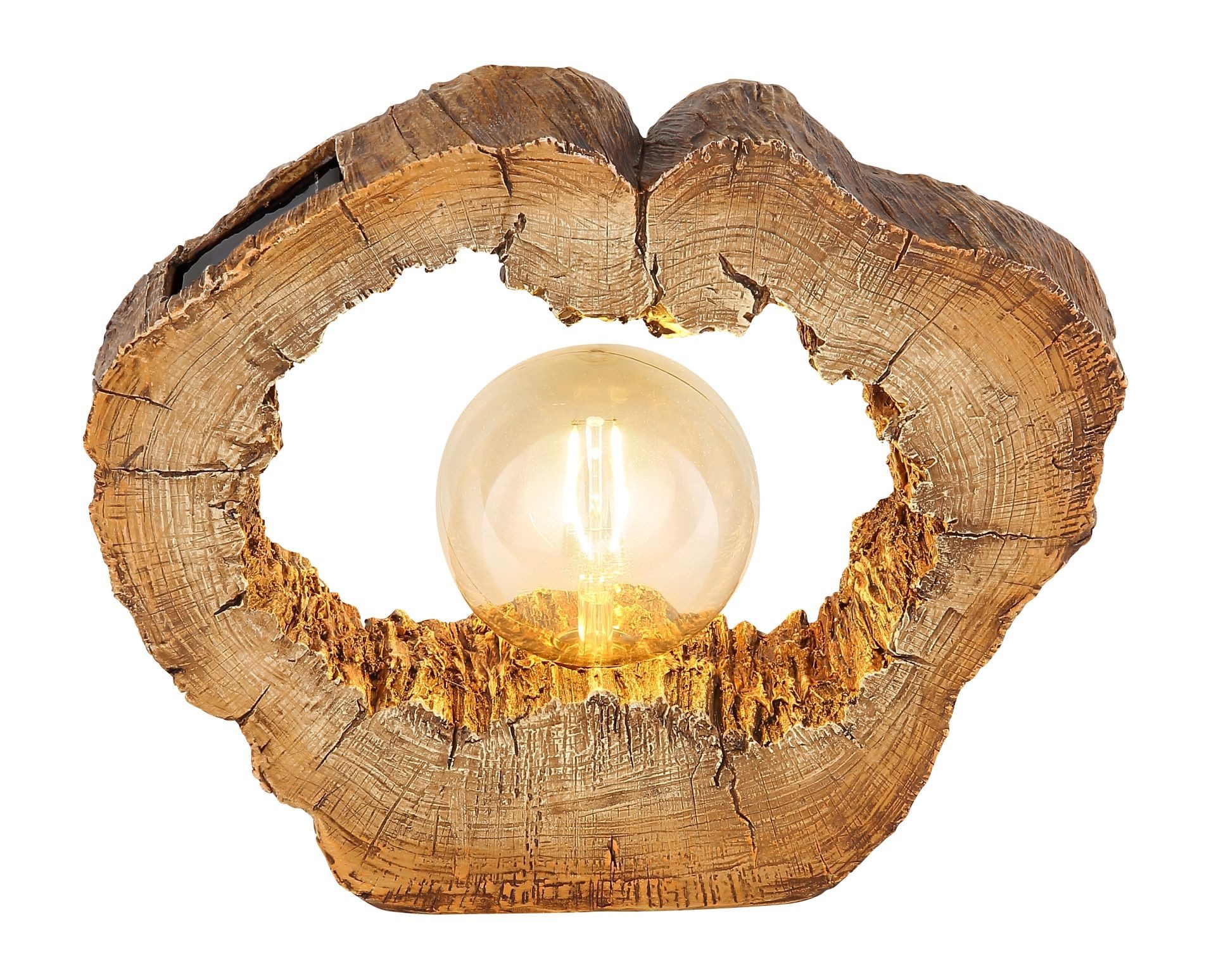 GLOBO LIGHTING LED Solarleuchte SOLAR, LED fest integriert, Warmweiß, Solarlampe für Garten, Lichteffekt, Baumstamm-Optik, Terrasse