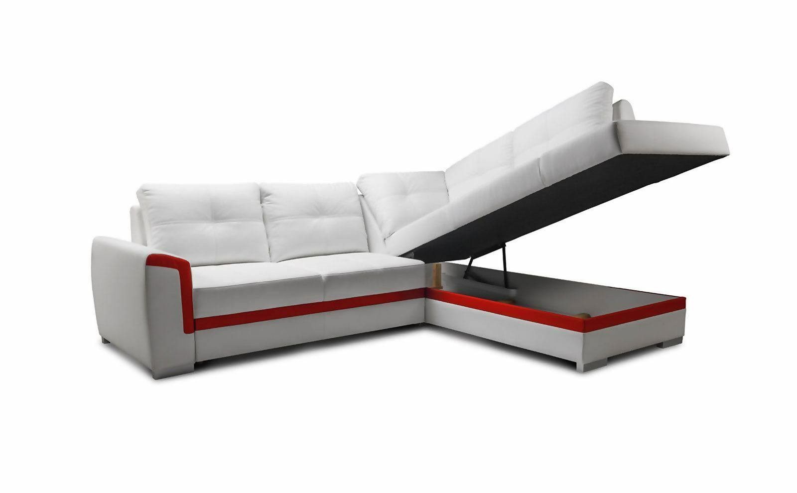 Wohnlandschaft, Eck Bettfunktion Mit Ecksofa Polster Design Ecksofa Couch Garnitur Sofa JVmoebel