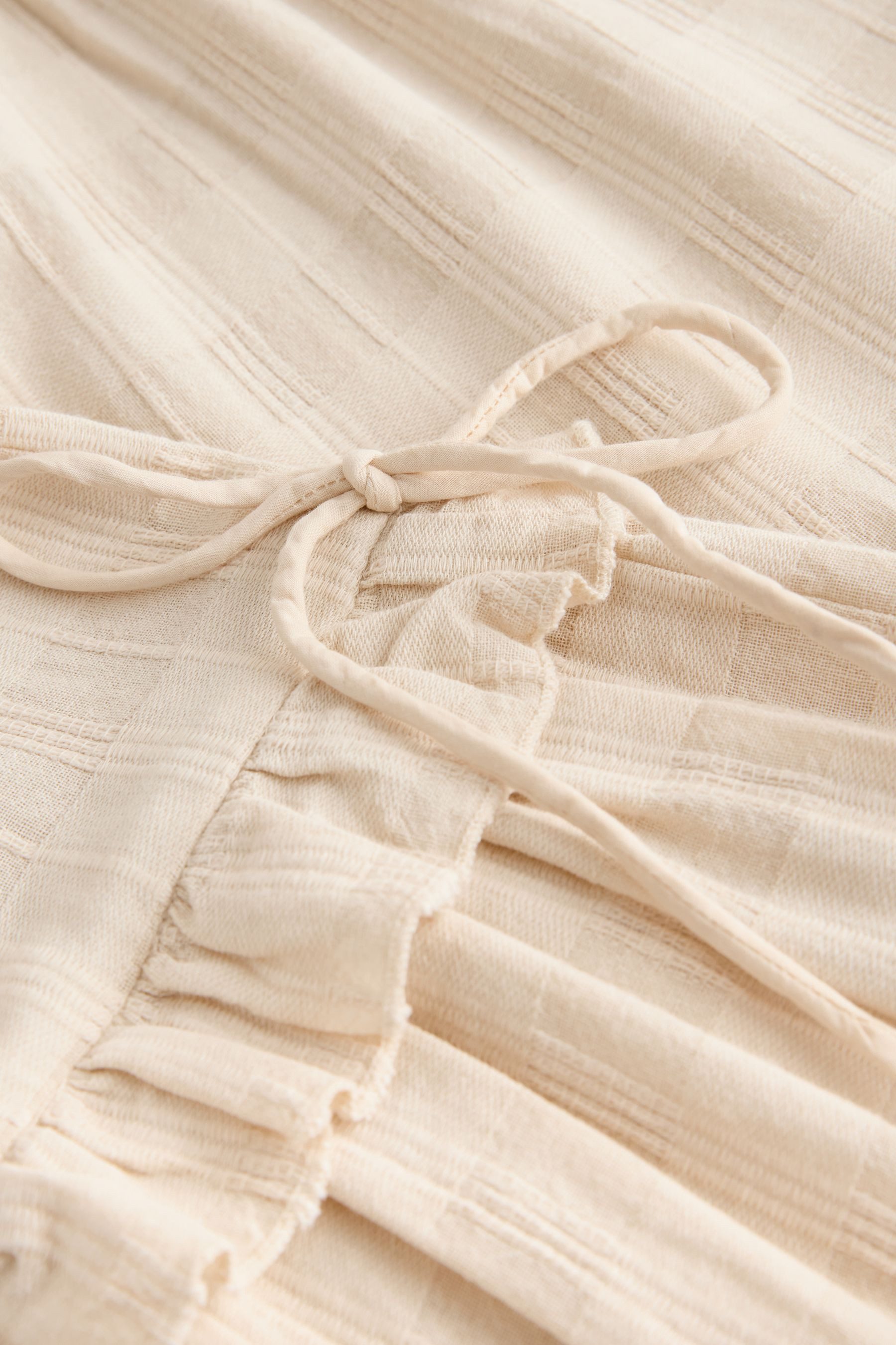 Next Strandkleid Gestuftes Maxikleid mit Karomuster (1-tlg)