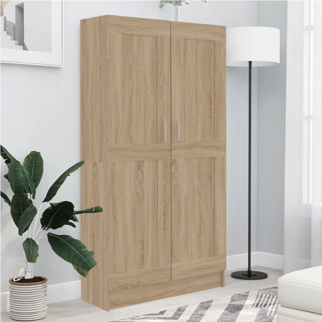 furnicato Bücherregal Sonoma-Eiche 82,5x30,5x150 cm Holzwerkstoff, günstig online kaufen