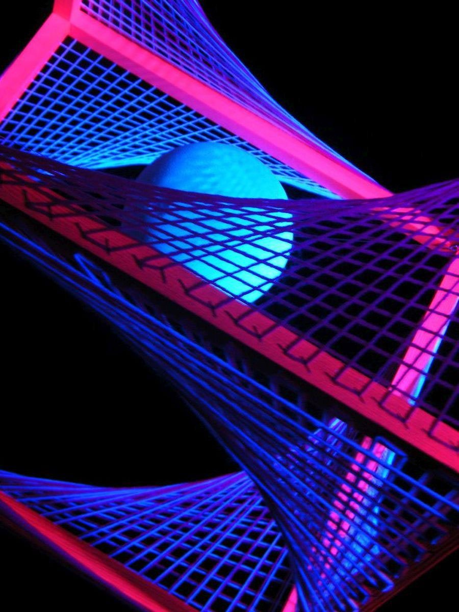 PSYWORK Dekoobjekt Schwarzlicht 3D Schwarzlicht unter 55cm, Fadendeko "Pink UV-aktiv, Poison", StringArt leuchtet Würfel