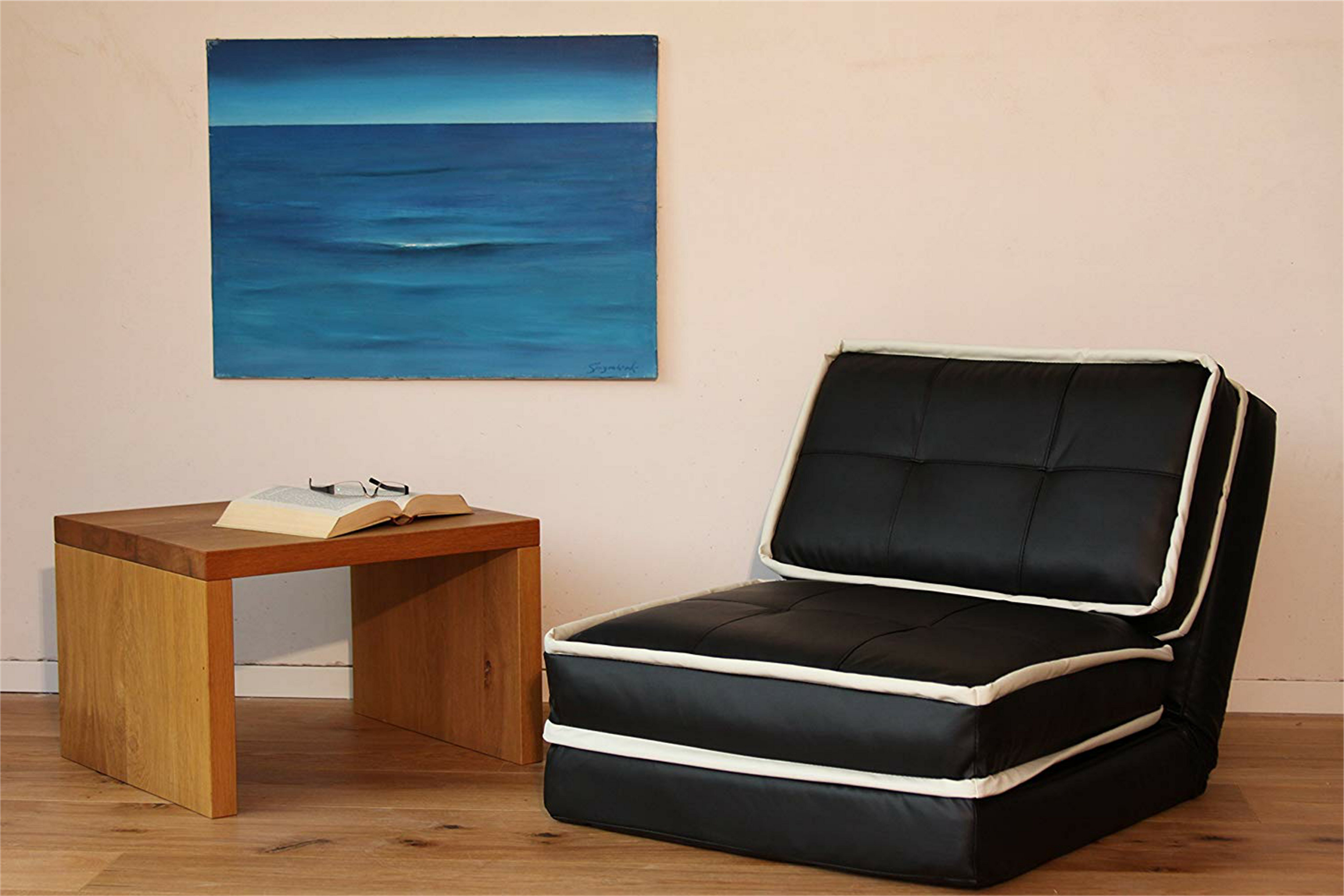 schwarz/weiß Kunstleder