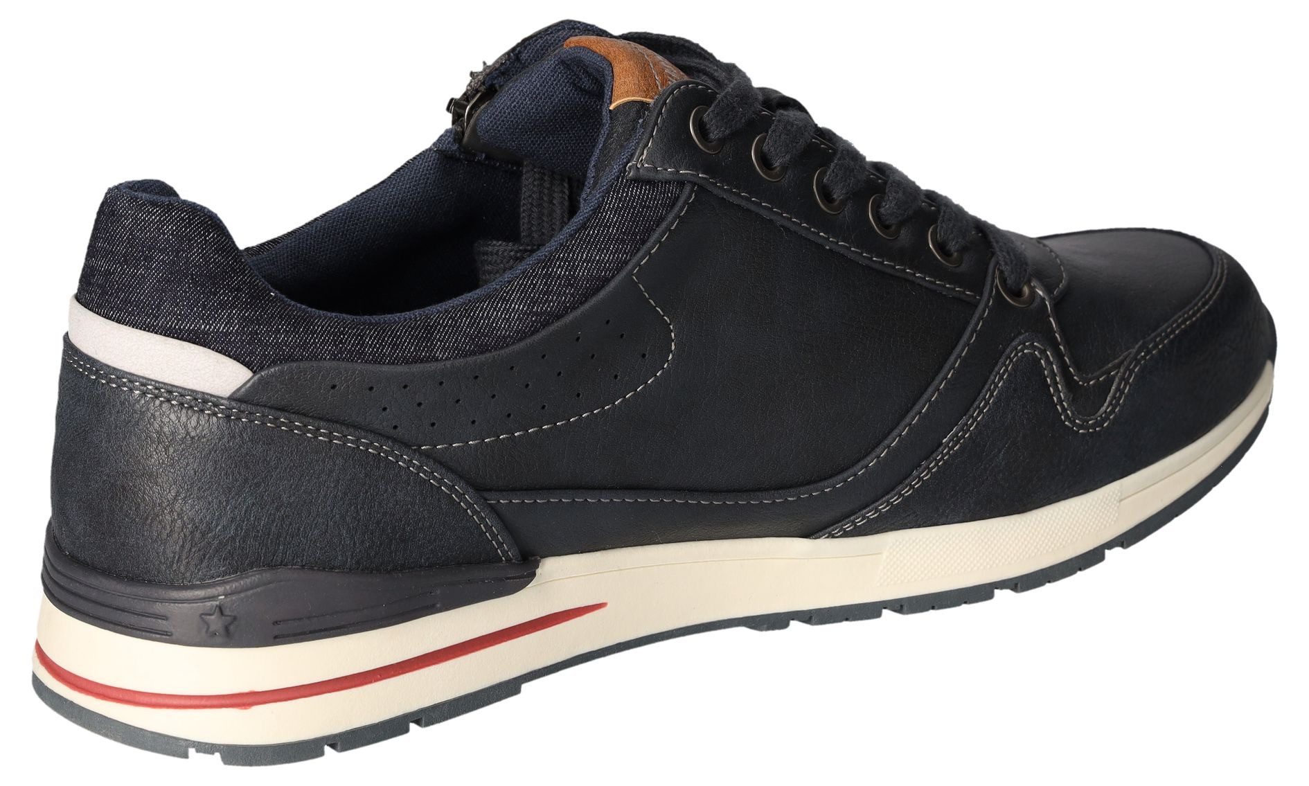Mustang Shoes Sneaker, Freizeitschuh, Schnürschuh mit Außenreißverschluss