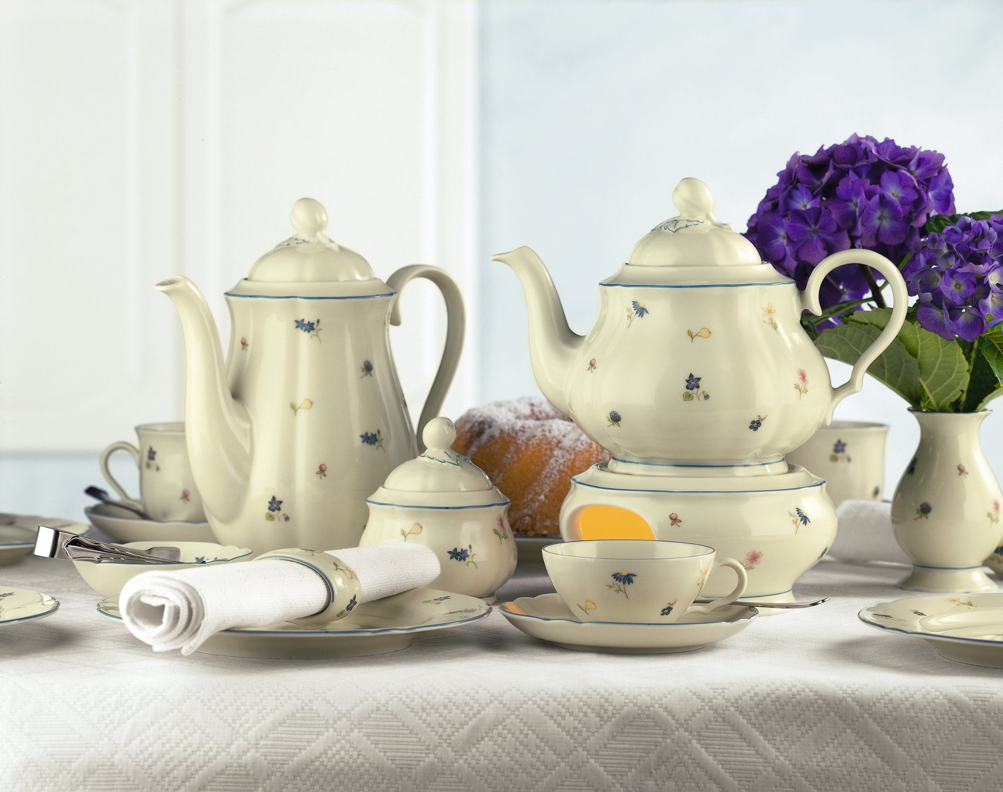 Seltmann Weiden Geschirr-Set Butterplatte Marie Luise Streublume 30308 von Seltmann Weiden, Porzellan