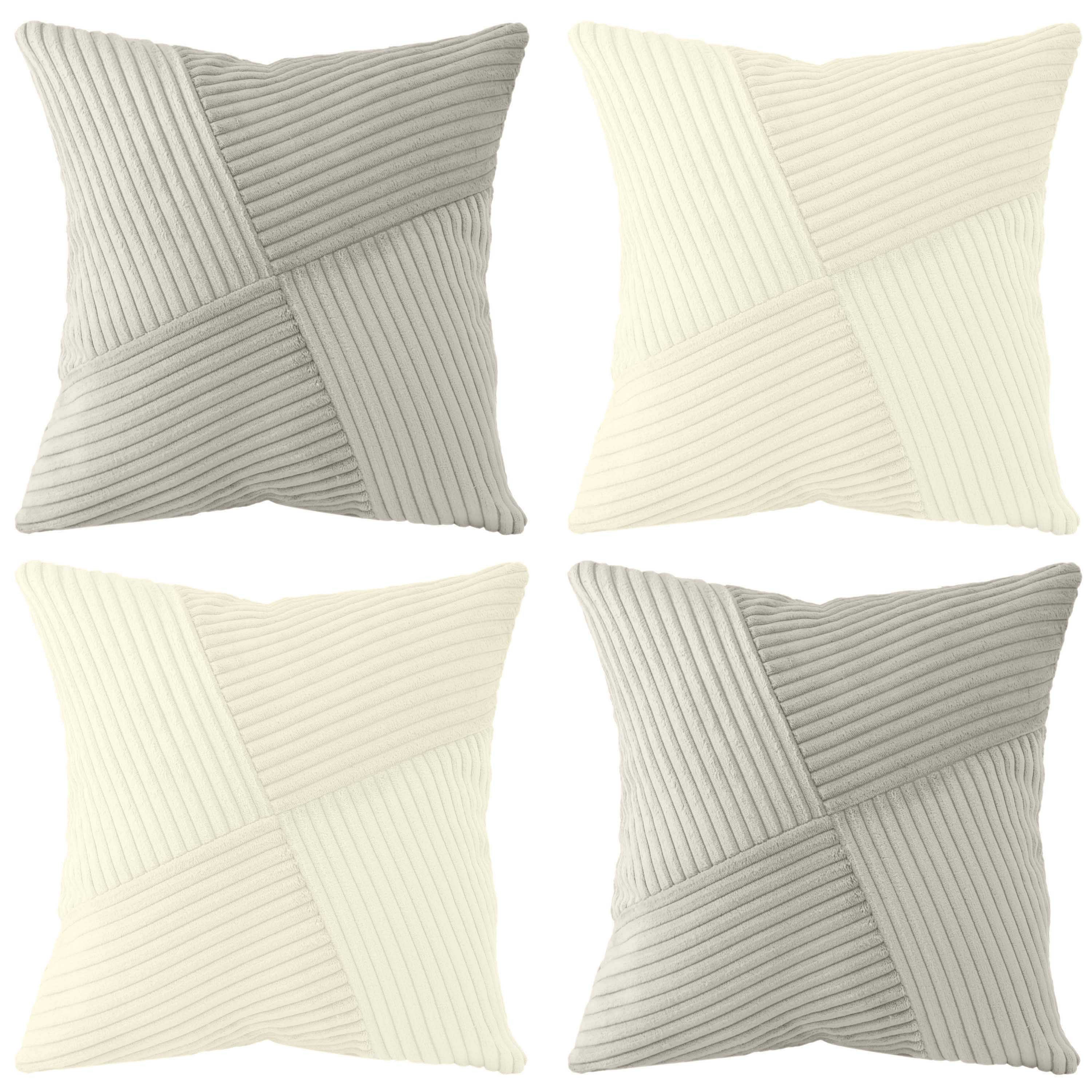 Amilian Kissenhüllen - 4er Set Kissenbezug; Kissenbezüge - Zierkissenbezüge, (4 Stück), 40x40 cm, Kissenhülle für Sofakissen; Dekokissen; Zierkissen; Kissen