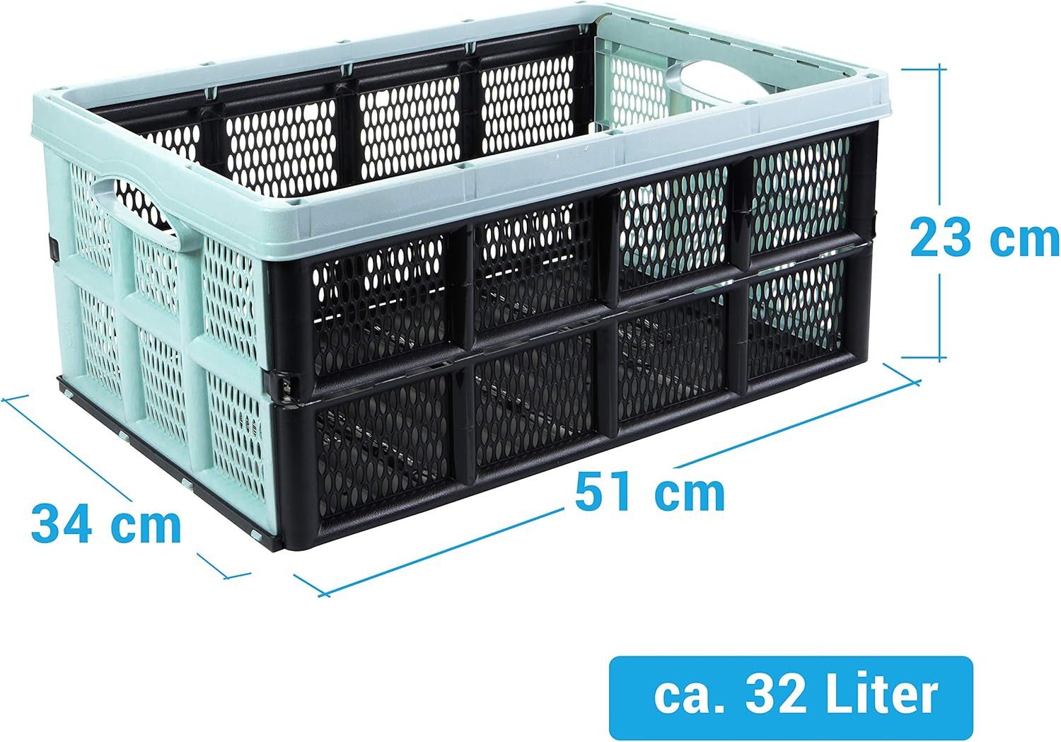 Centi Einkaufskorb CARRINA Klappbox-Set 32 L, 32 l, – 51 × 34 × 23 cm – far günstig online kaufen