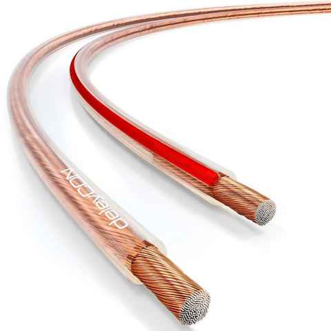 deleyCON deleyCON 25m Lautsprecherkabel 2x 4,0mm² CCA 2x56x0,30mm Litze - Audio-Kabel