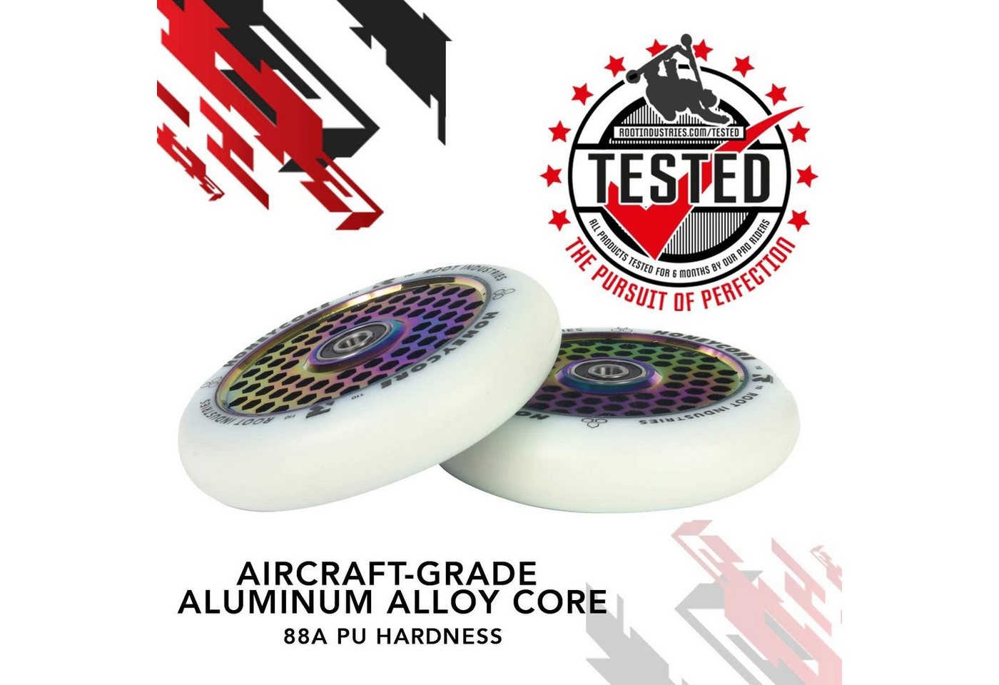 Thumbnail - Root Industries Stuntscooter Root Industries Honeycore Stunt-Scooter Rollen 110mm Neochrom
