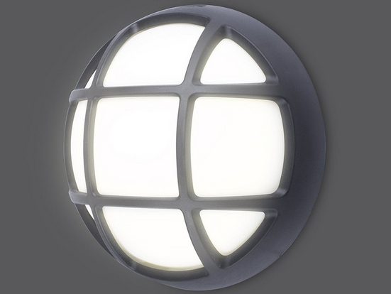 smartwares LED Außen-Wandleuchte, runde Außenwandlampe Hausbeleuchtung