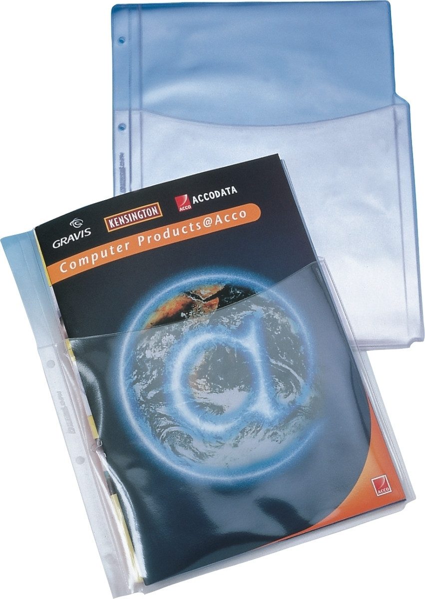 HETZEL Prospekthülle Prospekthüllen A4 180my genarbt mit Falte VE=5 Stück