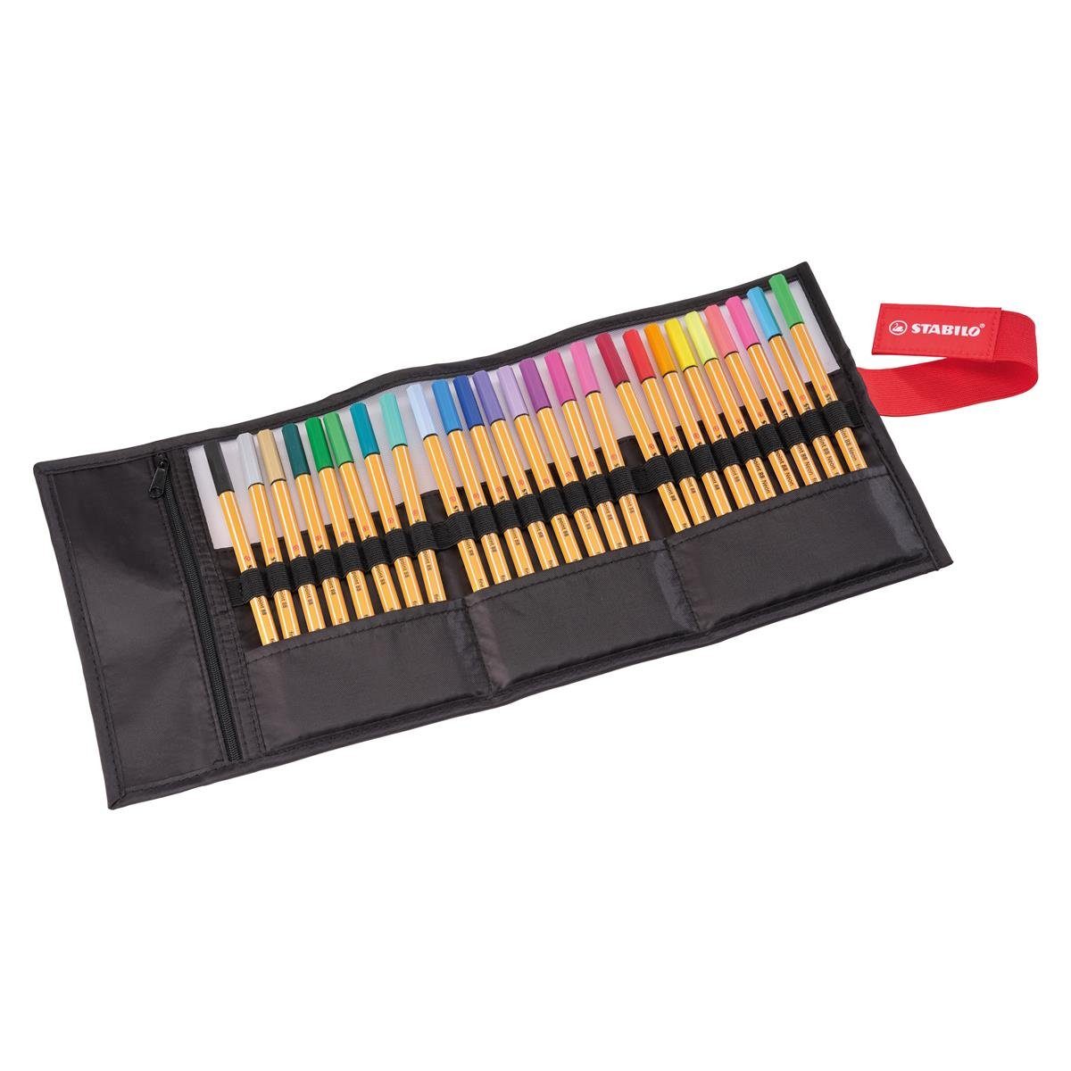 STABILO Fineliner STABILO point 88 Fineliner ARTY - 0,4 mm - 25er Rollerset