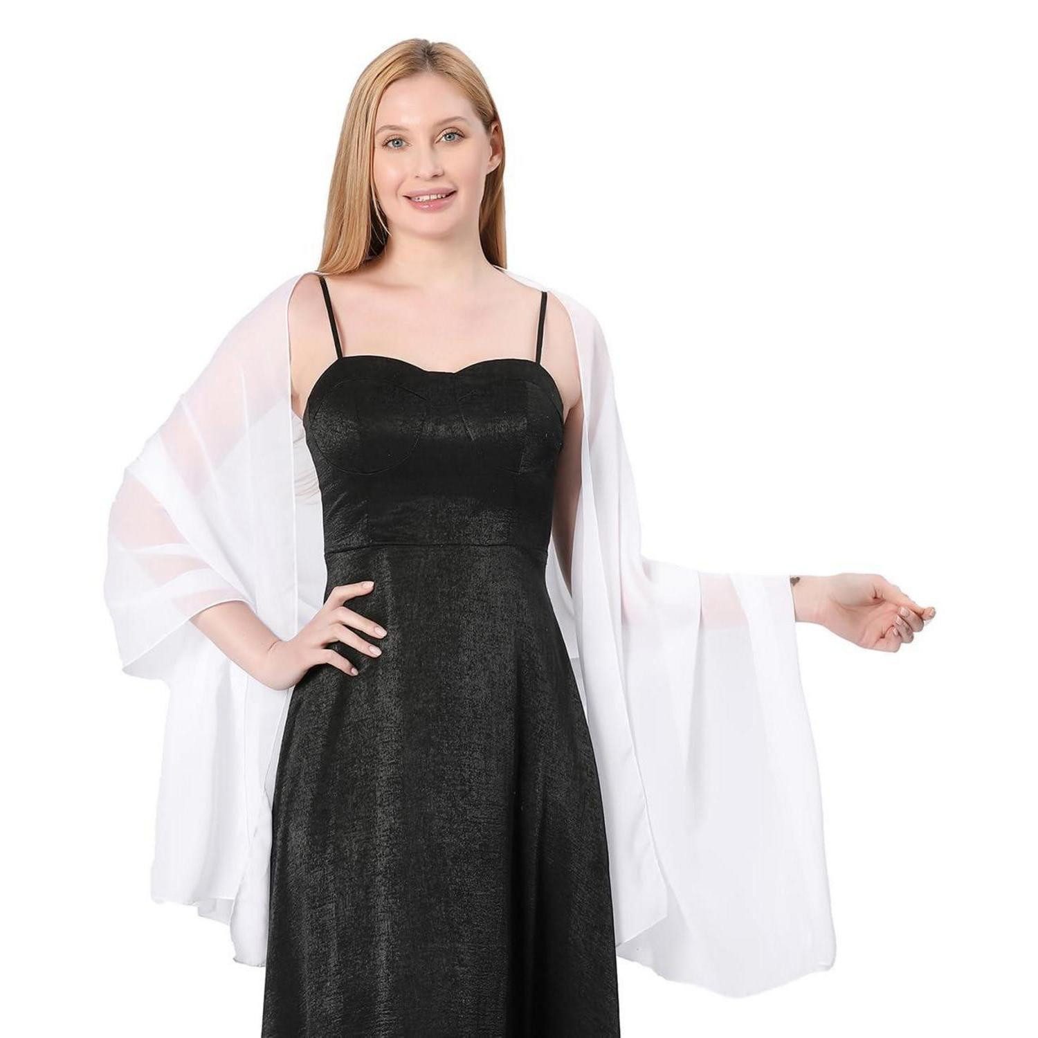 LuxusKollektion Halstuch Schal Chiffon Elegant 200x70cm, (1-St)