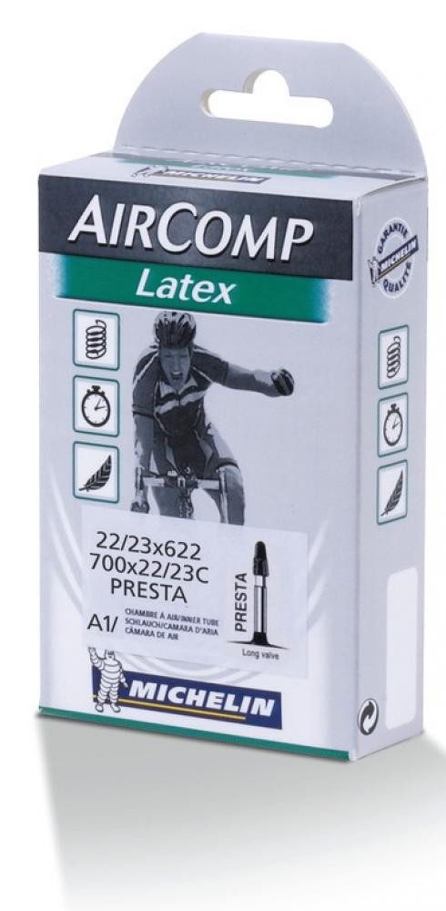 Michelin Fahrradschlauch Michelin Schlauch A1 Aircomp Latex 28 Zoll 22/23-622, SV 60 mm