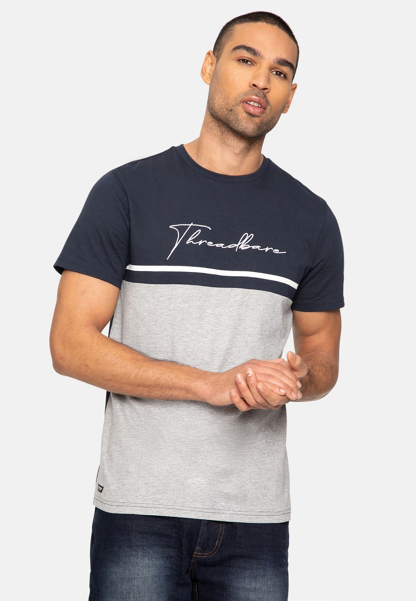 Threadbare Neo - Navy marine T-Shirt