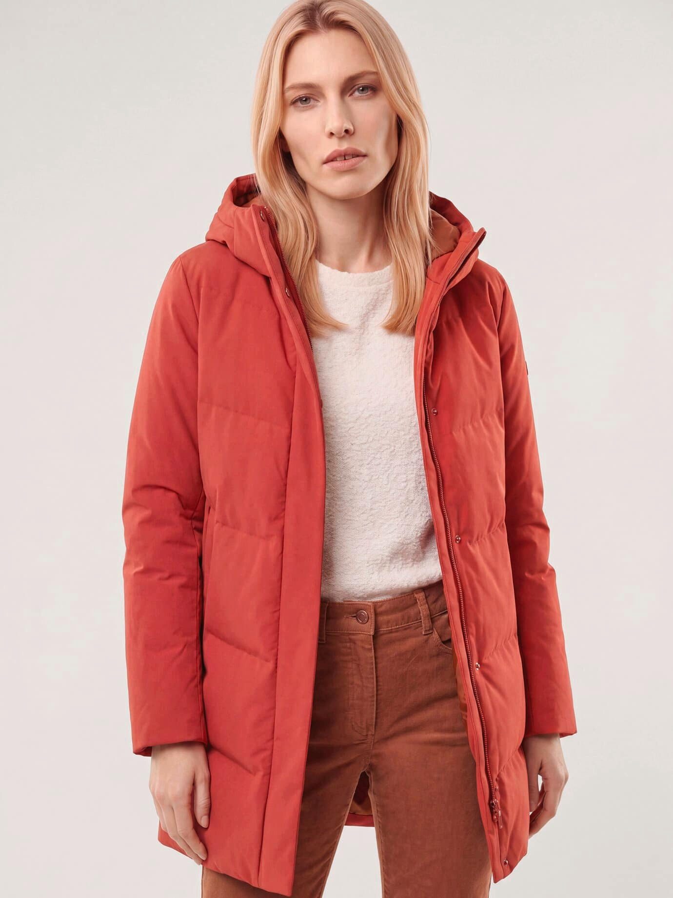 Walbusch Steppjacke Damen Thermo Steppjacke ohne Nähte mit Kapuze, modern, wasserabweisend, wärmend, Kurzgröße