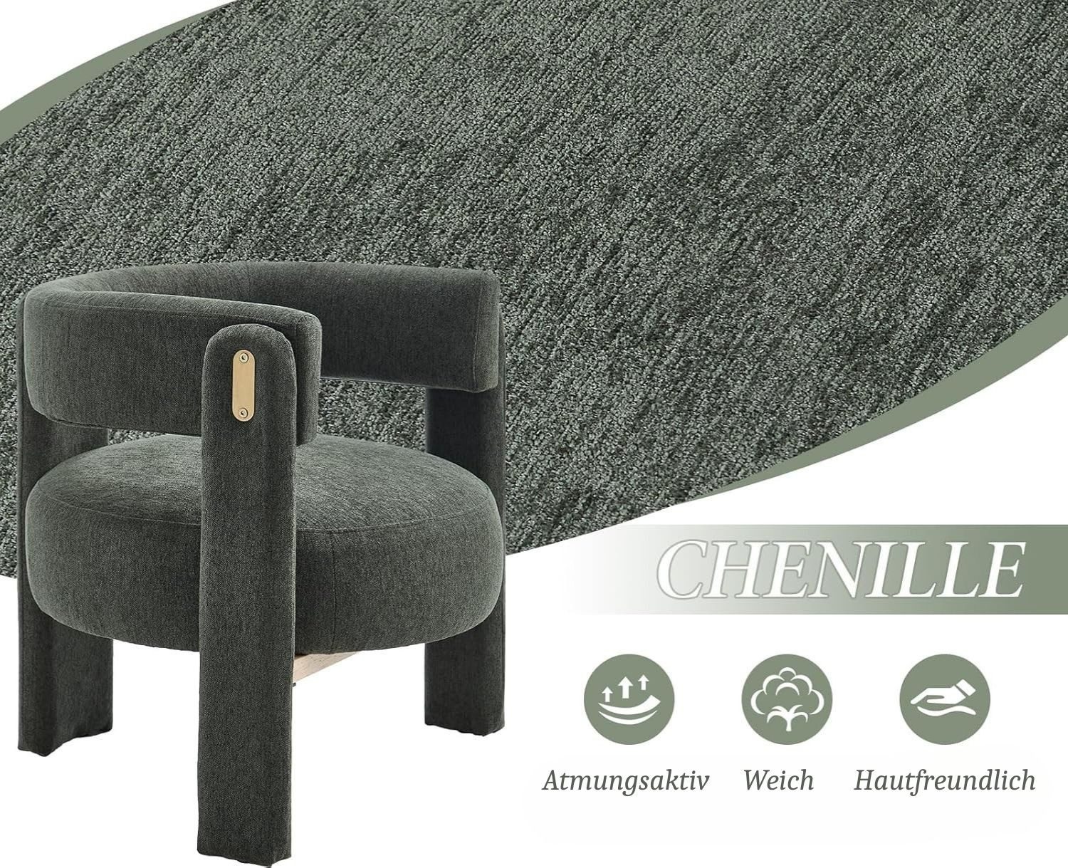 WAHSON OFFICE CHAIRS Ohrensessel Moderner Loungesessel mit hoher Rückenlehne für Wohn- & Schlafzimmer – Bild 4 von 5