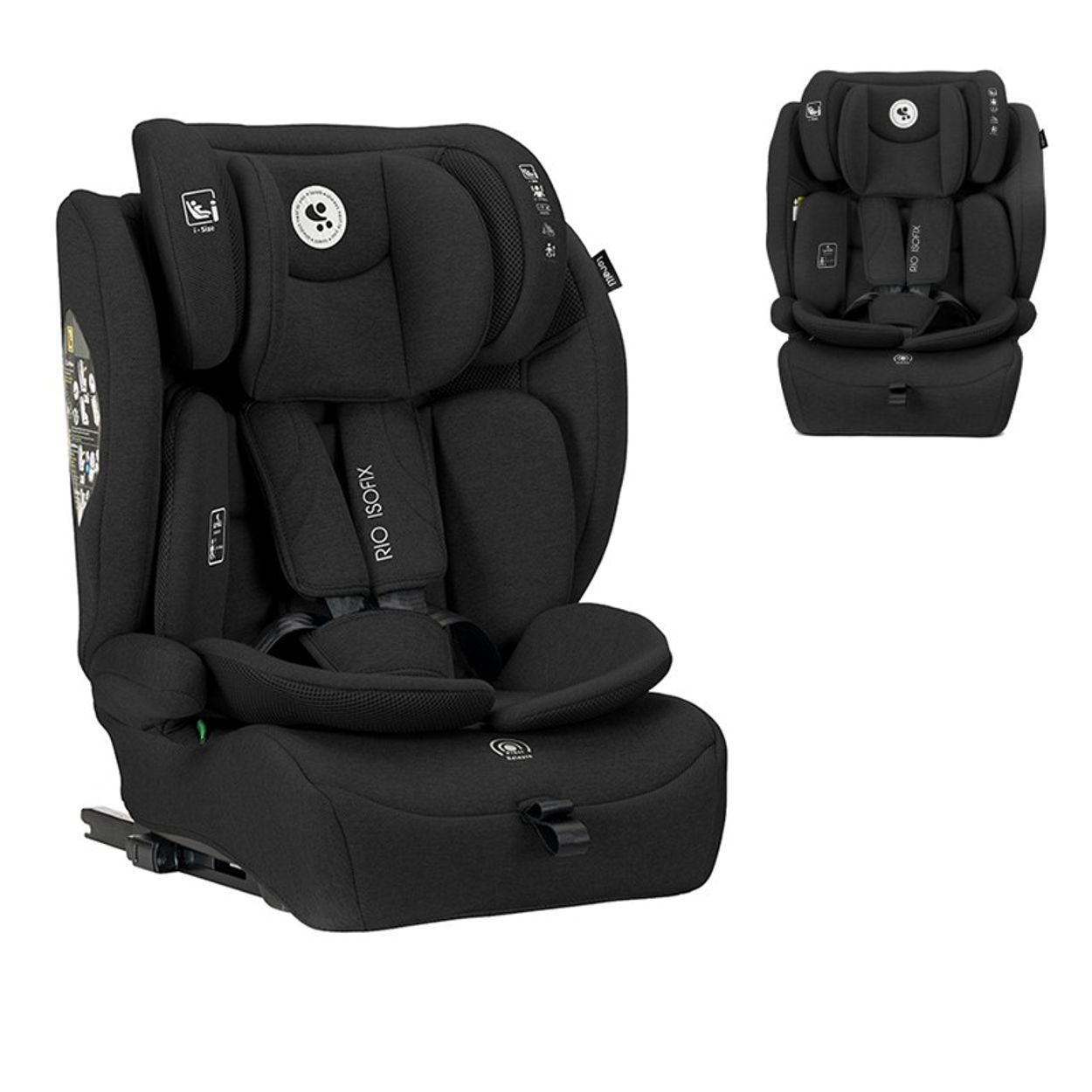 Lorelli Autokindersitz Kindersitz Rio i-Size, ab: 1.25, bis: 12, (76 - 150 cm) Isofix Top Tether Kissen verstellbar