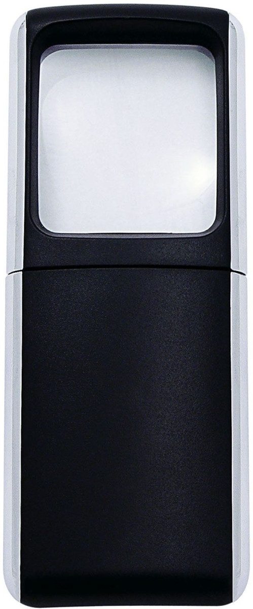WEDO Taschenlupe Lupe eckig beleuchtet incl. Batterien farbig sortiert