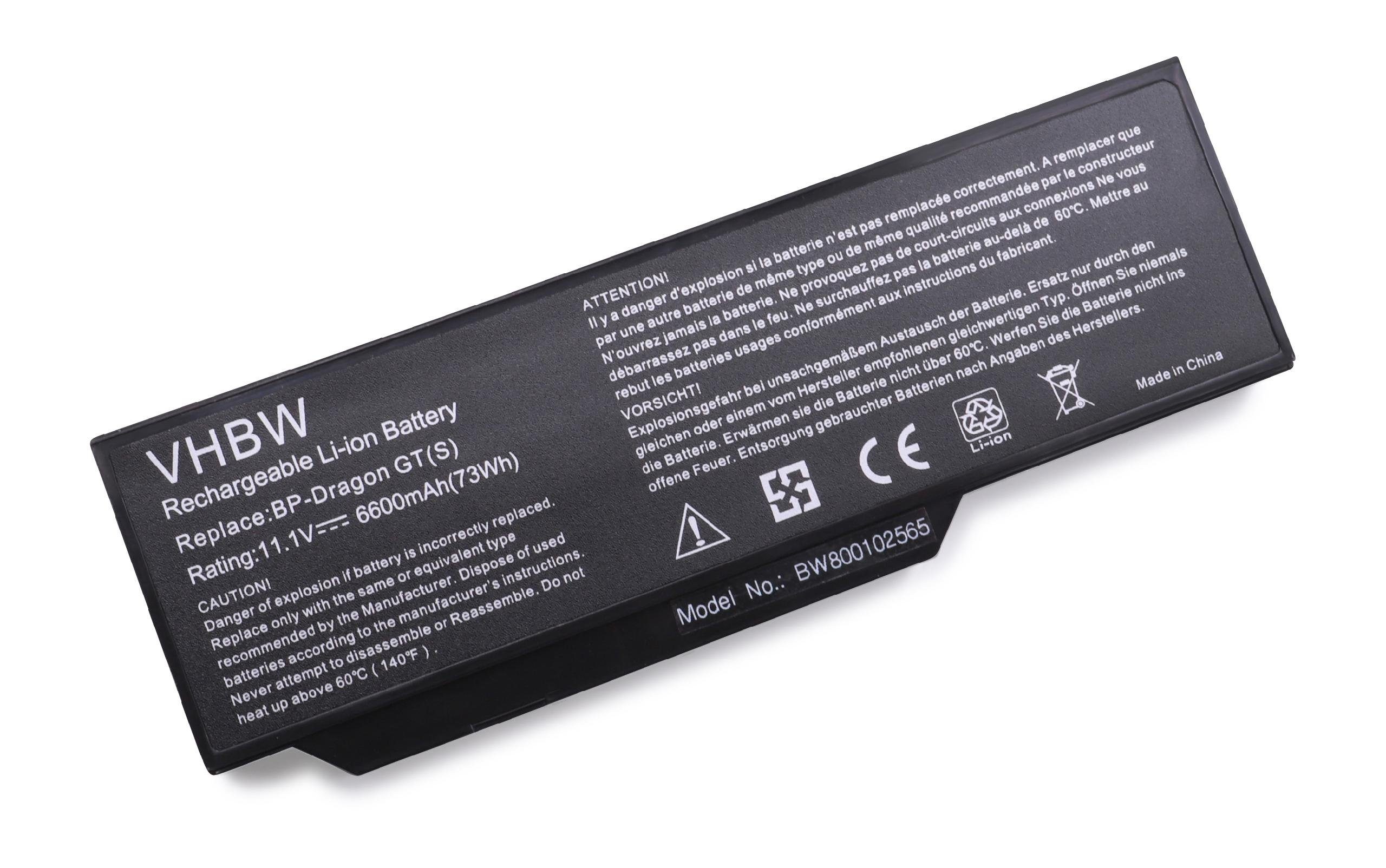 vhbw passend für Medion Akoya P7610, P8610, P8611, P8612, P8614, E8410, Laptop-Akku 6600 mAh