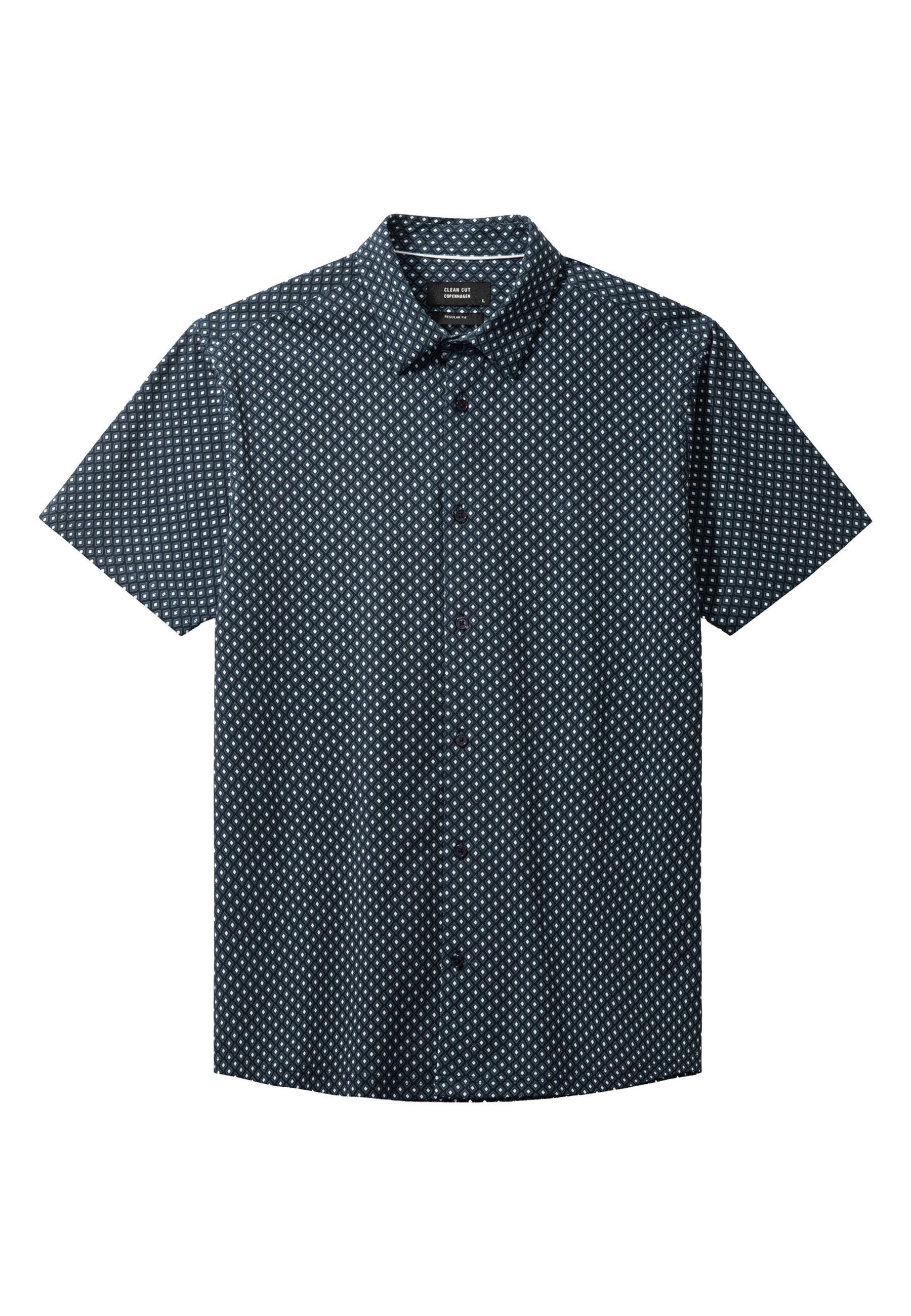 Clean Cut Copenhagen Langarmhemd Clean Cut Copenhagen Clean Formal Aop Stretch Shirt S/S (1-tlg)