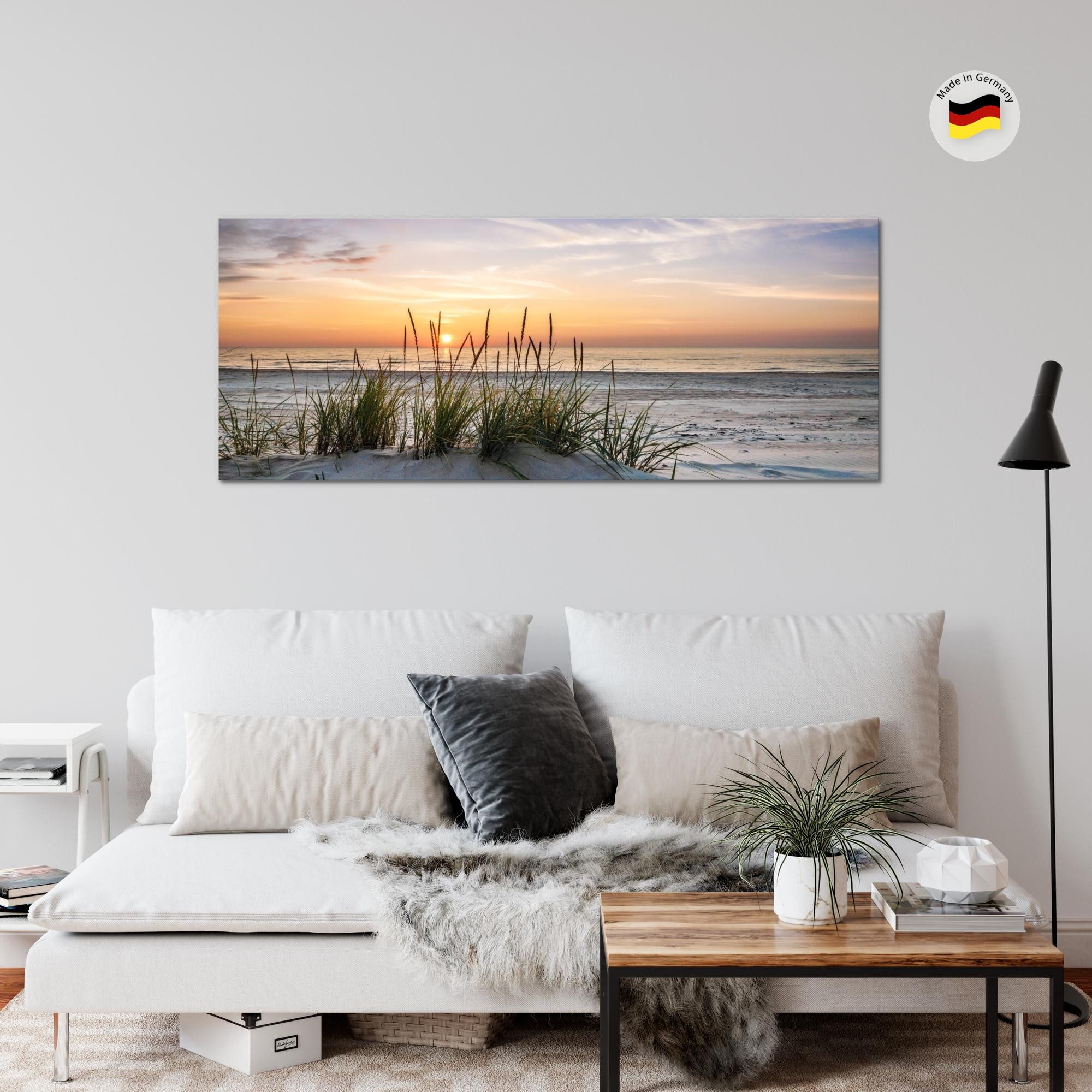 Runa Art Wandbild Natur Landschaft Bild Wohnzimmer Schlafzimmer Deko, Sonnenuntergang – Bild 4 von 5
