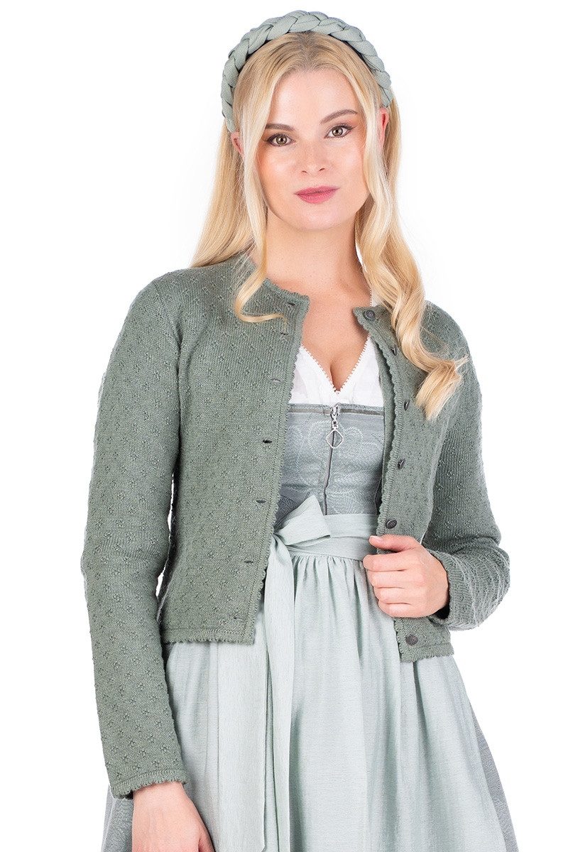 MarJo Trachtenjacke Trachten Strickjacke - TIEFENBACH - salbei günstig online kaufen
