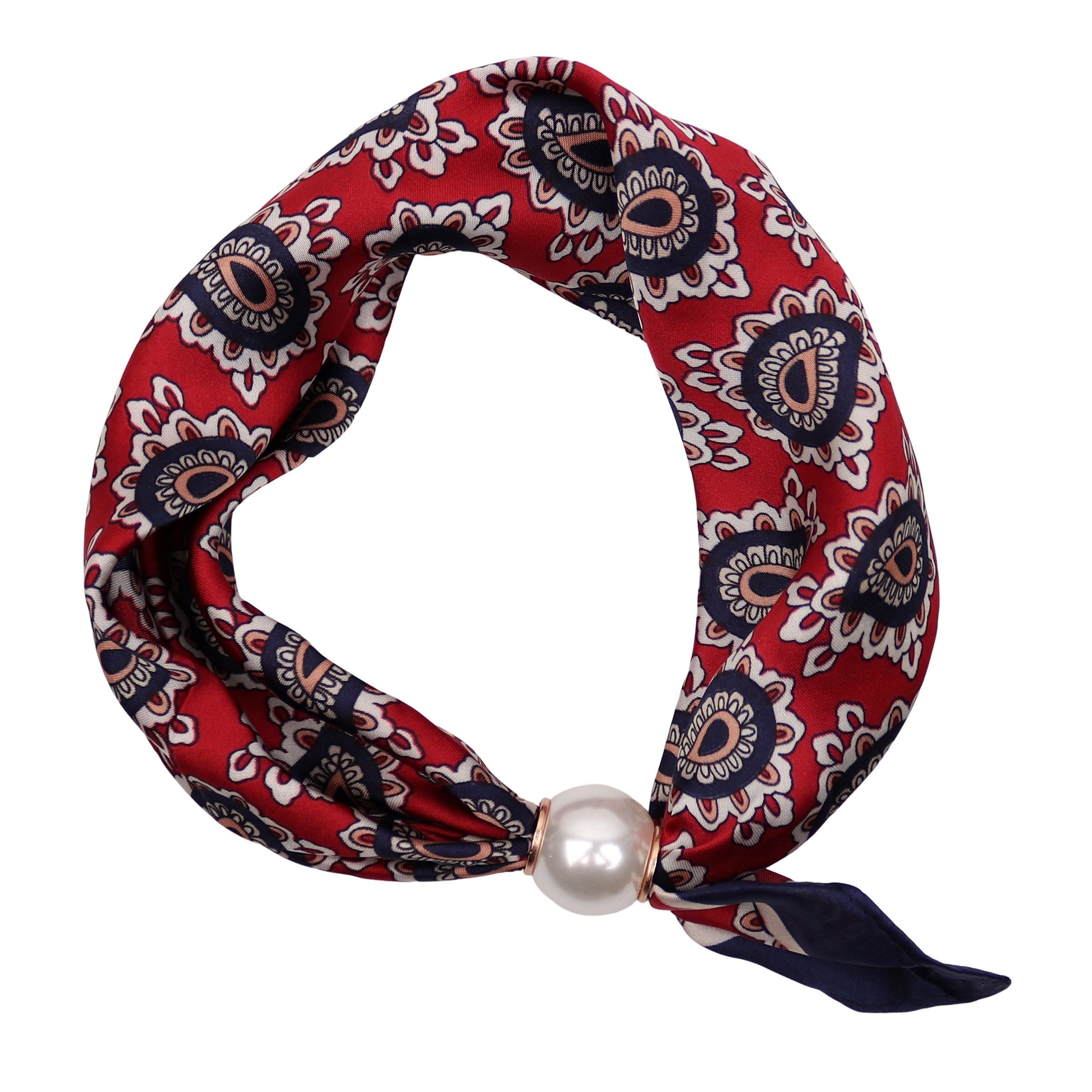 MIRROSI Nickituch Schmales Halstuch mit magnetischem Clip, Damen Halstuch deal für Frühling,Sommer, Herbst