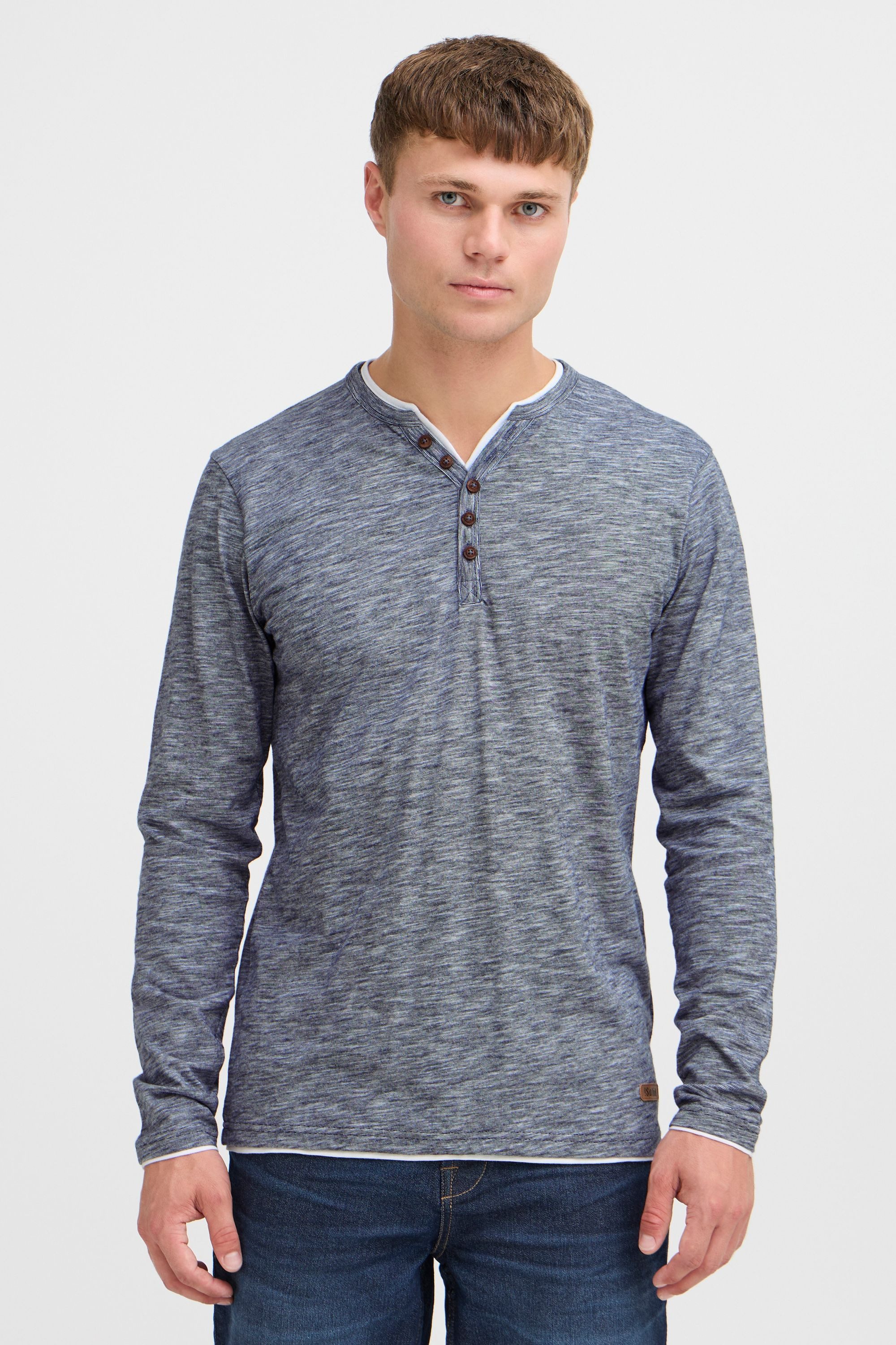 !Solid Longsleeve SDBelagos Langarmshirt im Double-Layer Look günstig online kaufen